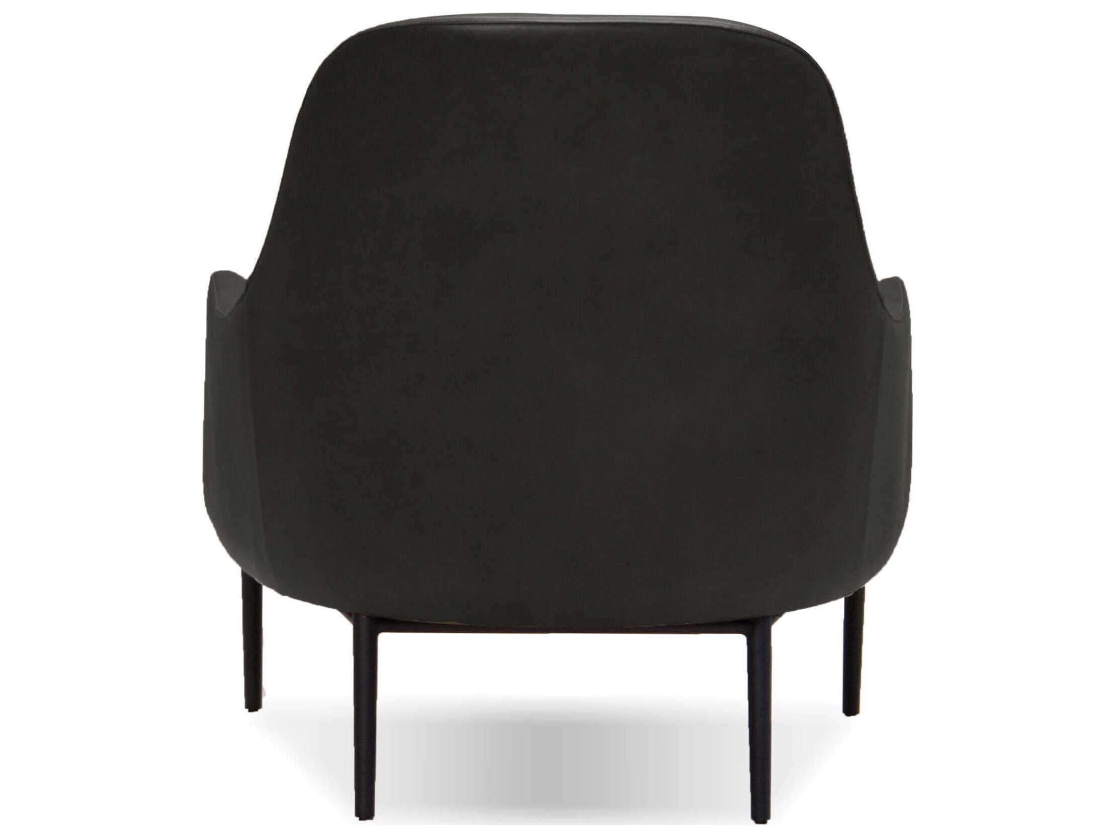 Mobital Swoon Black Leather Accent Chair