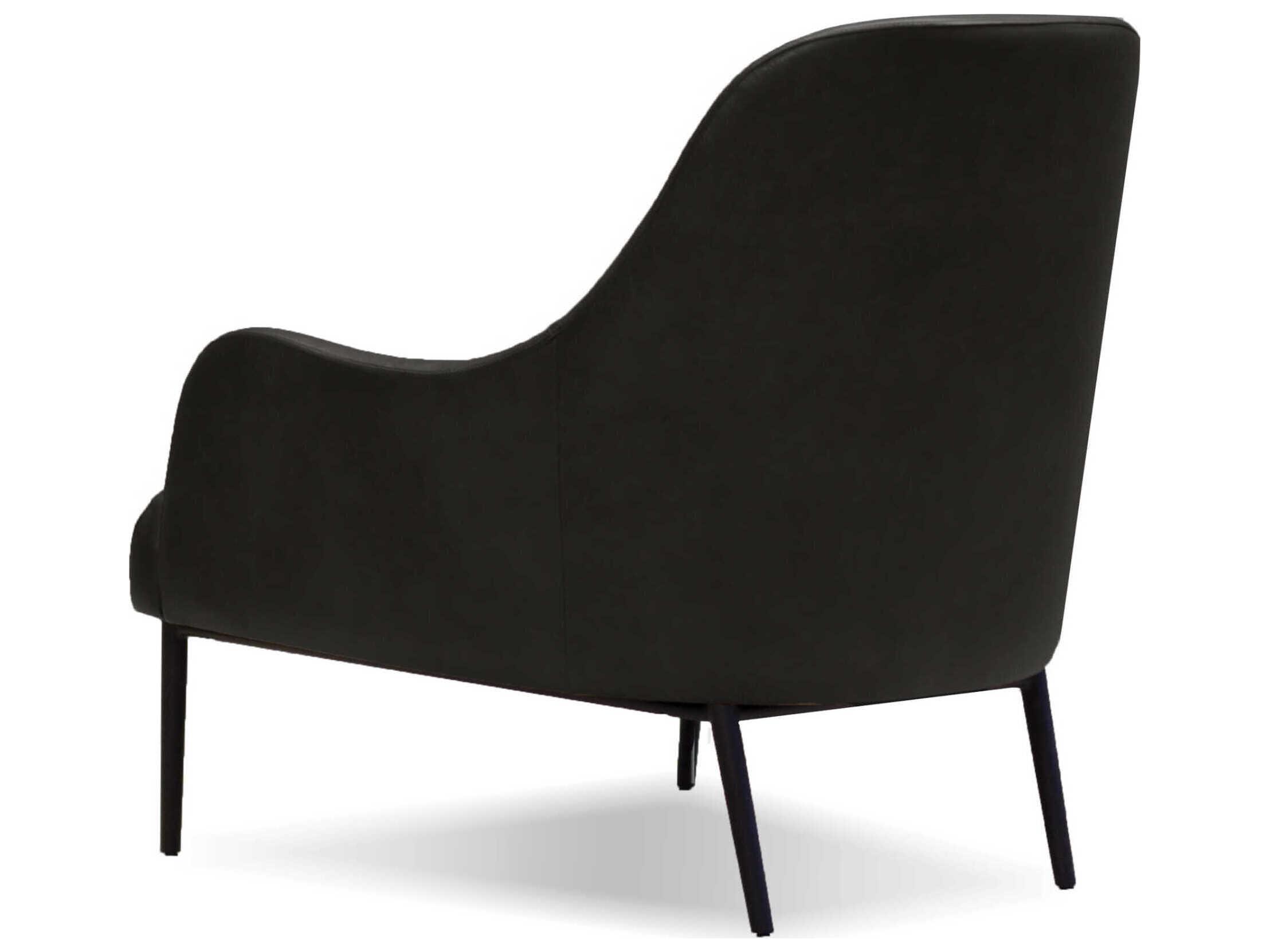 Mobital Swoon Black Leather Accent Chair