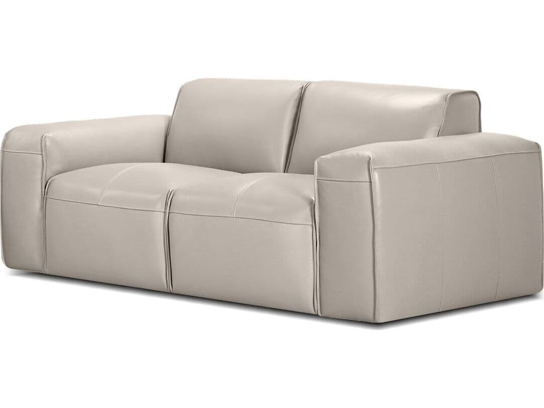 Mobital Boone Beige Leather Loveseat