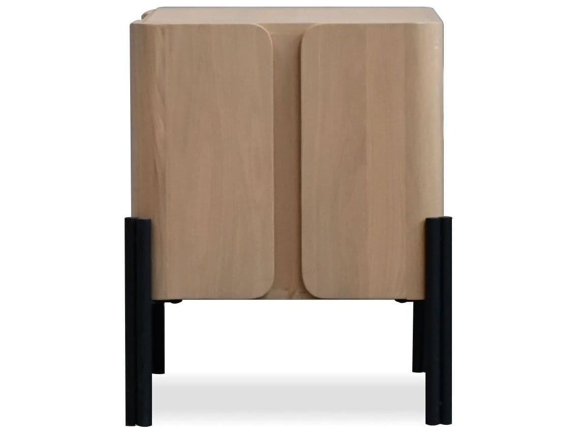 Mobital Nori 2-Drawers Natural Oak Wood Nightstand