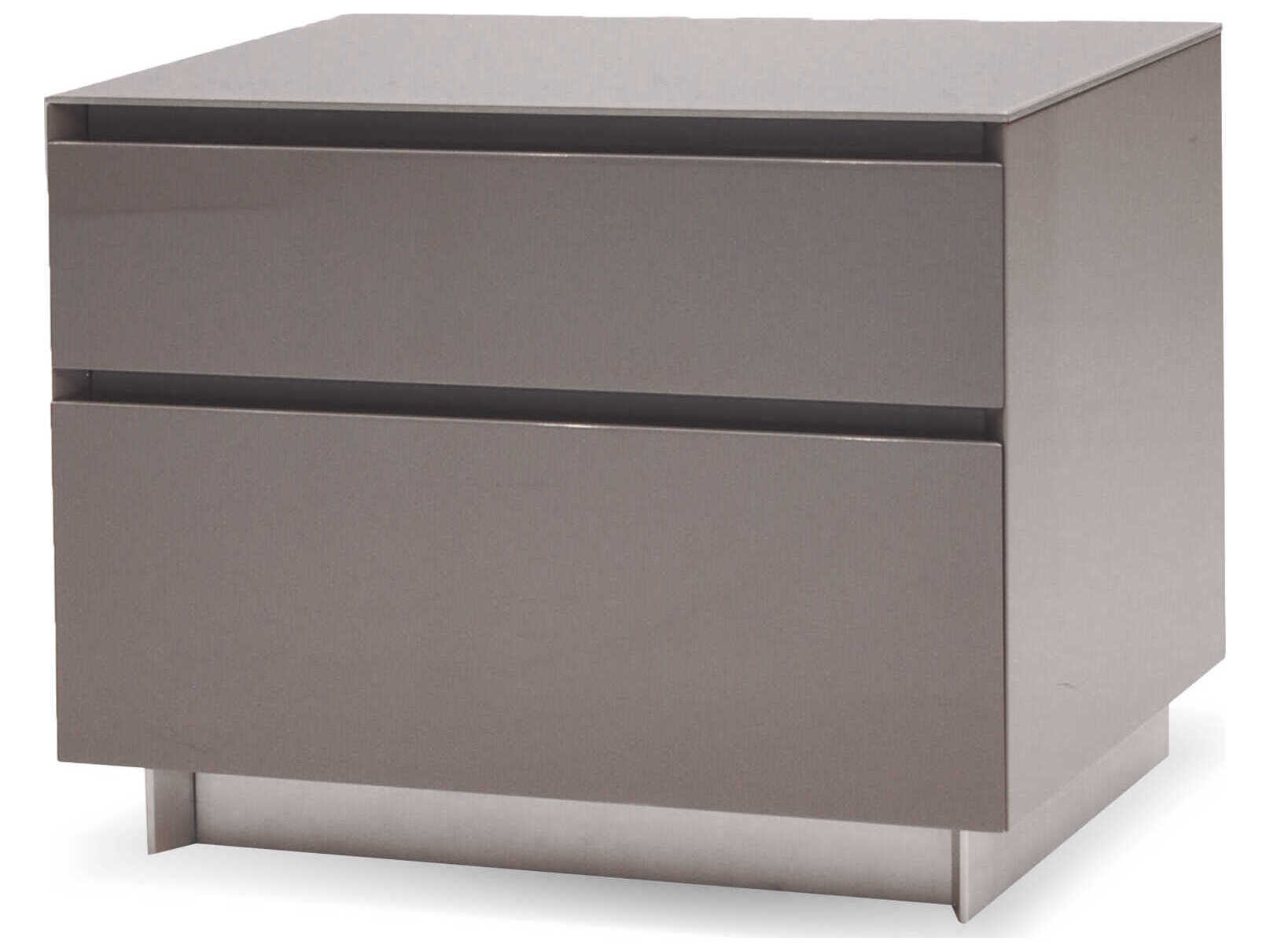 Mobital Savvy 2-Drawers Gray Nightstand