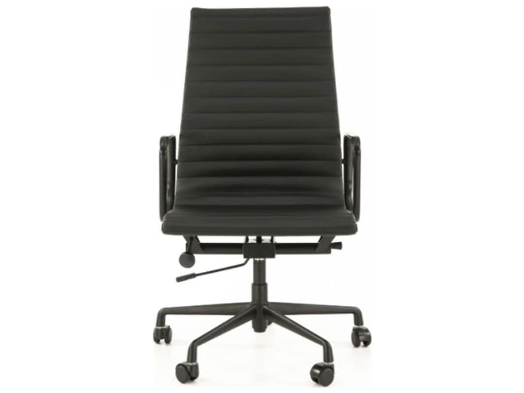 Mobital Falcon Tall Black Leather Adjustable Swivel Executive Desk Chair