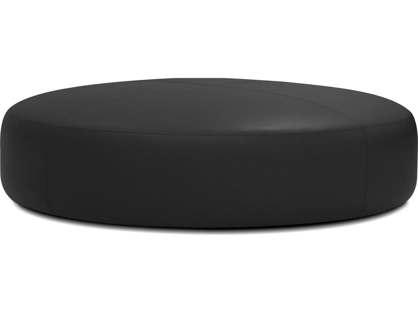 Mobital Disc Black Leatherette Ottoman