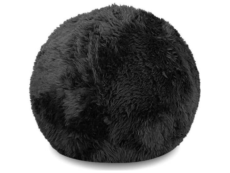 Mobital Mochi Black Fur Ottoman