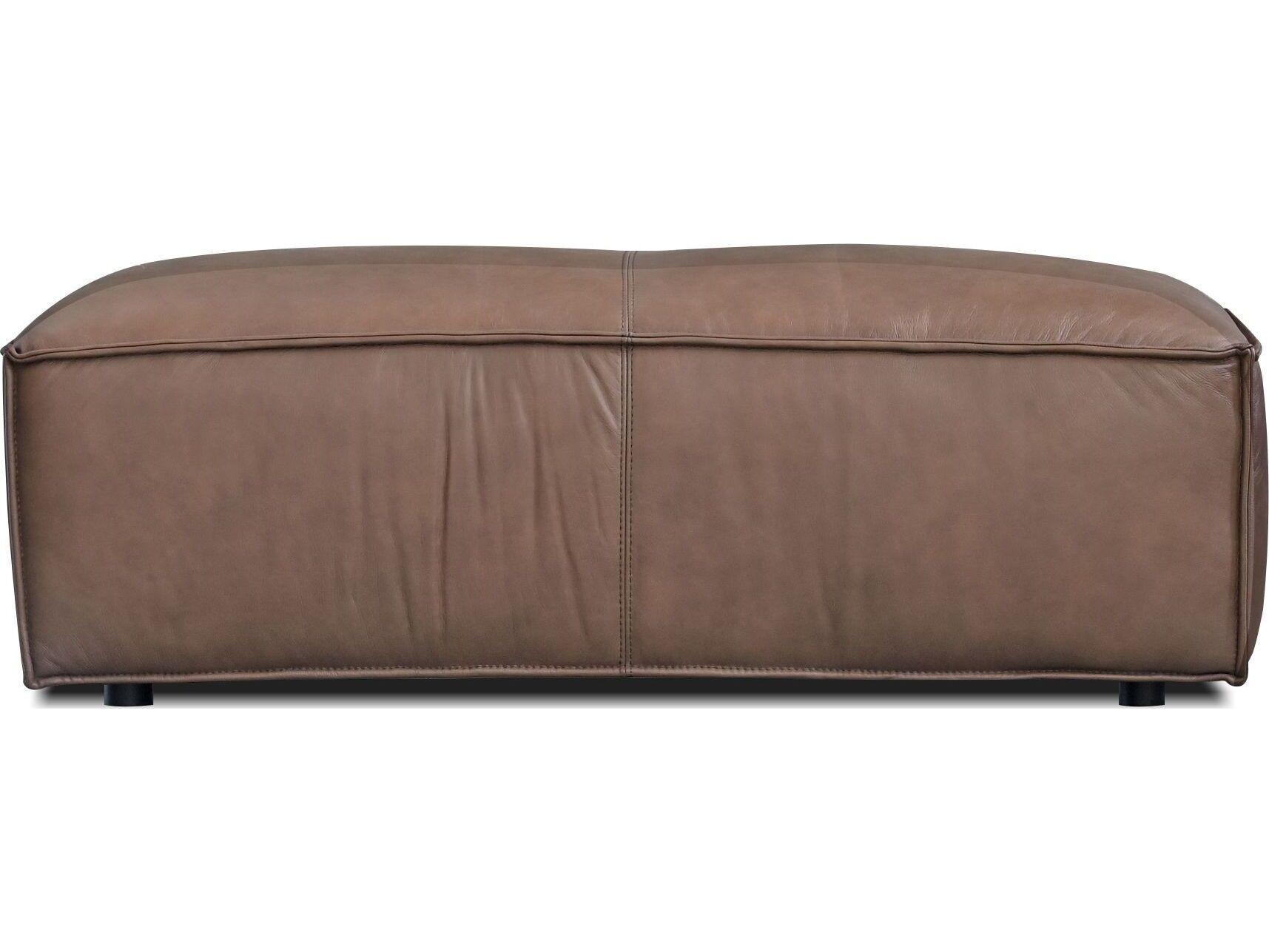 Mobital Osta Cacao Brown Sauvage Leather Ottoman