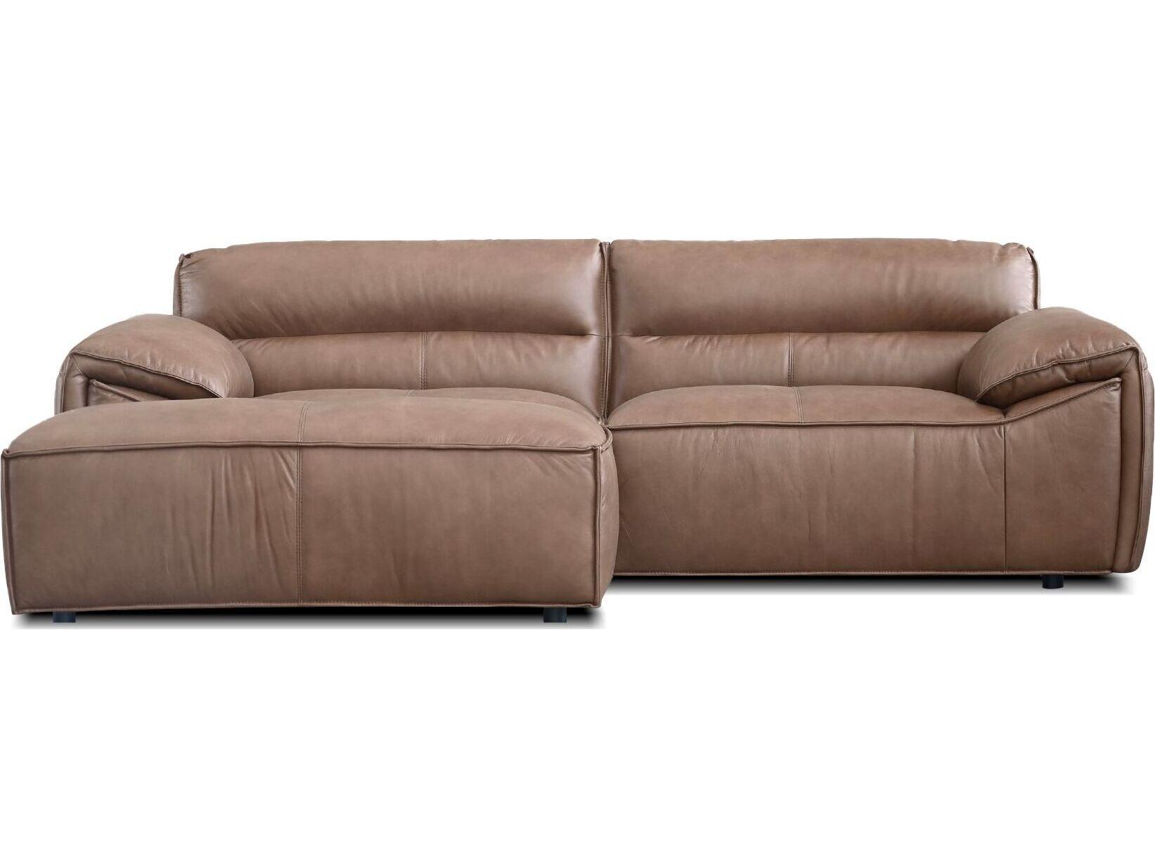 Mobital Osta Cacao Brown Sauvage Leather Ottoman