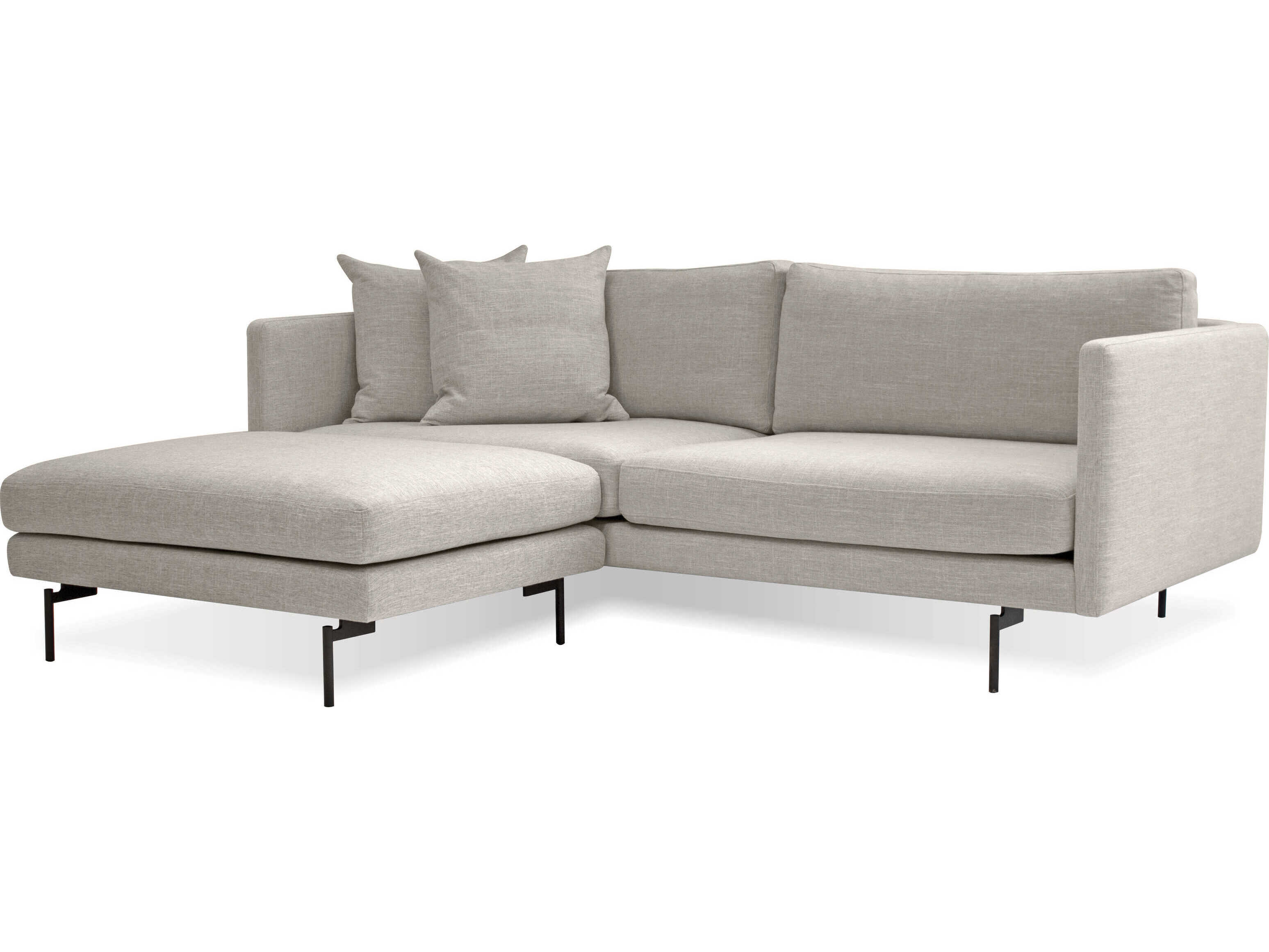 Mobital Tux Light Grey Upholstered Ottoman