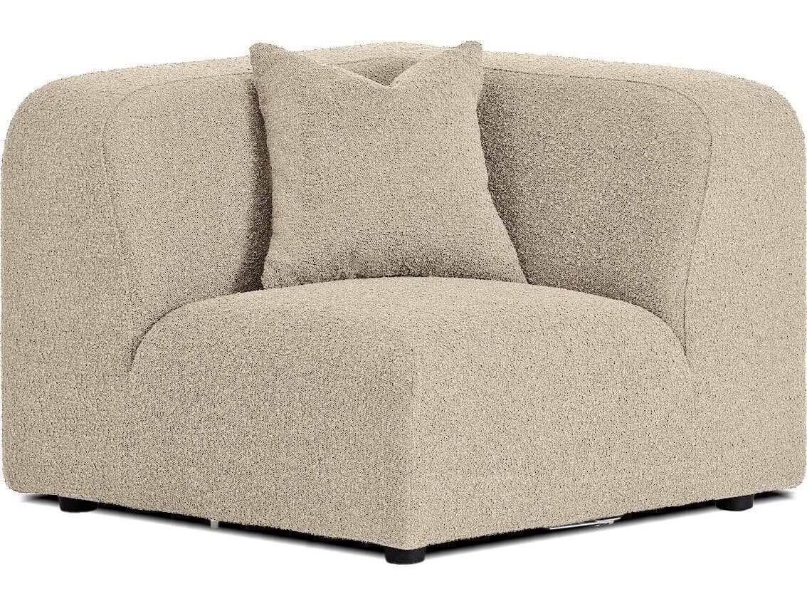 Mobital Arcos Frost Beige Upholstered Corner Chair