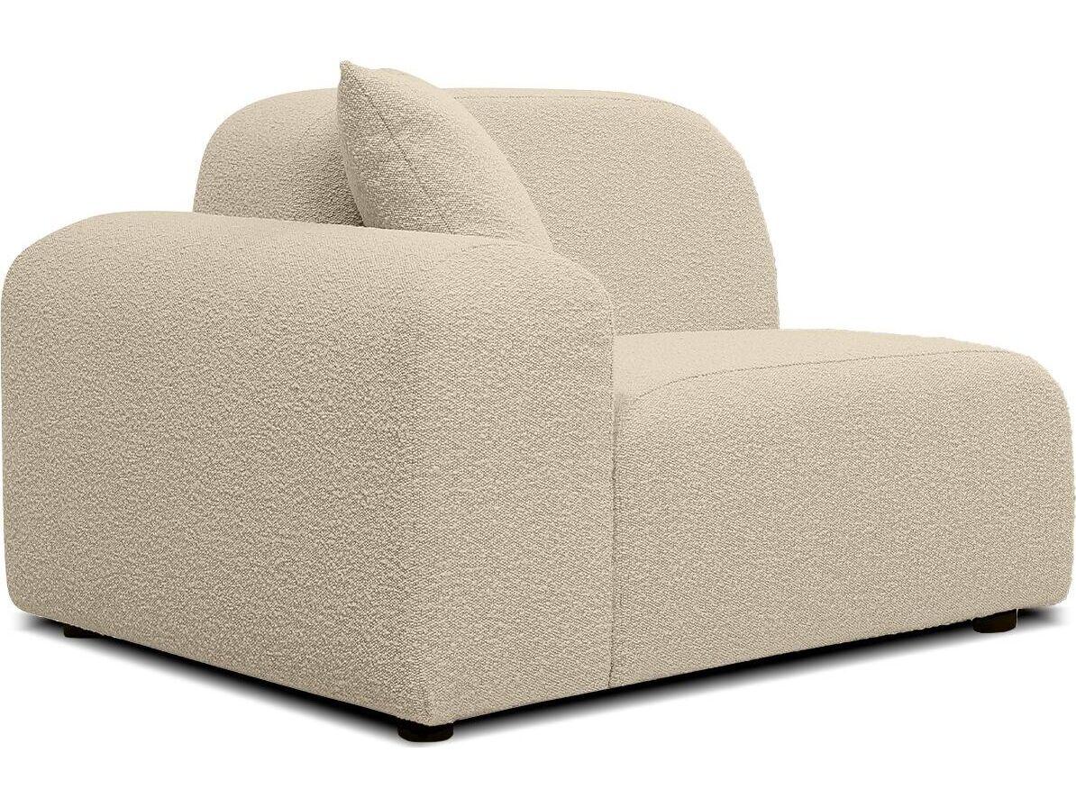 Mobital Arcos Frost Beige Upholstered Left Arm Chair