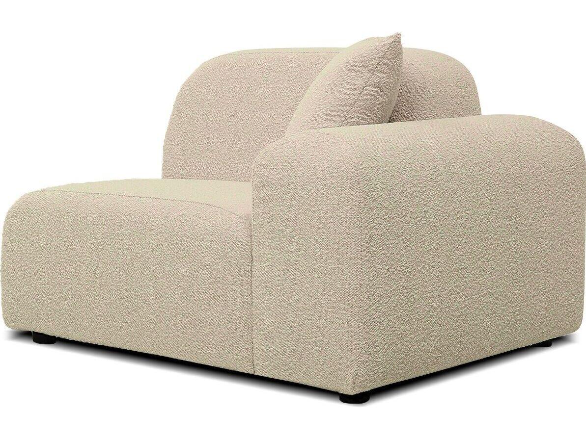 Mobital Arcos Frost Beige Upholstered Right Arm Chair