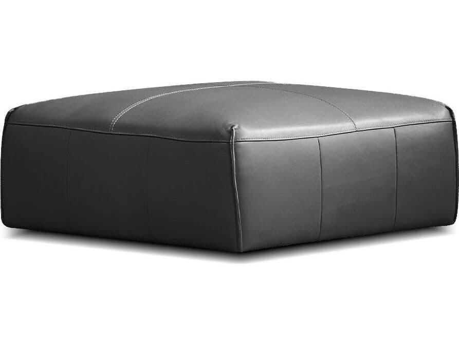 Mobital Boone Gray Leather Ottoman