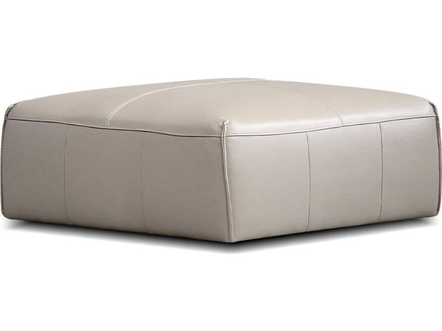 Mobital Boone Beige Leather Ottoman