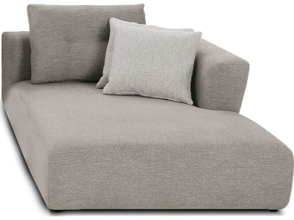 Mobital Como Gray Upholstered Sectional Chaise Lounge