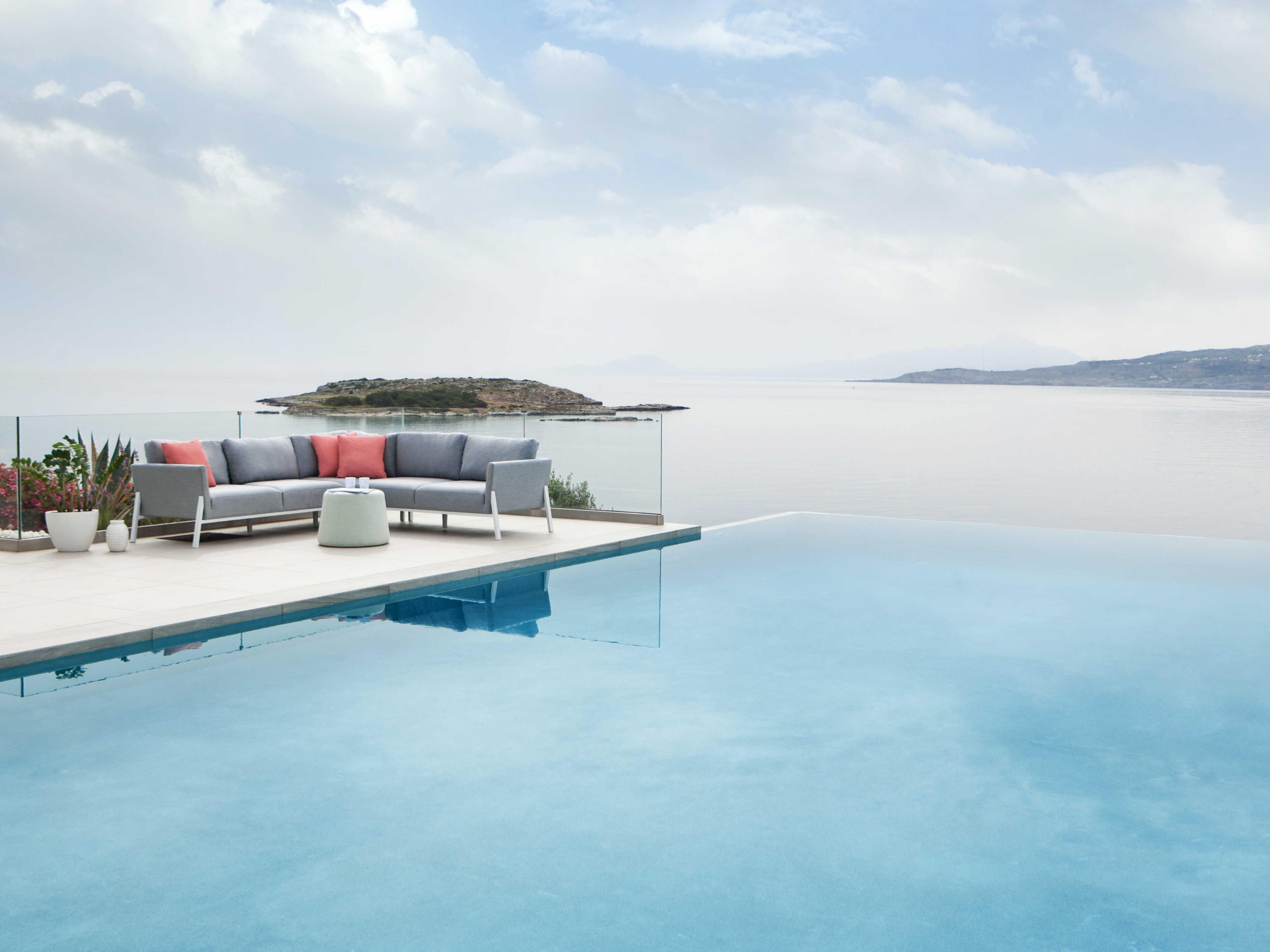 Mobital Kitsilano Gray Upholstered Sectional Sofa