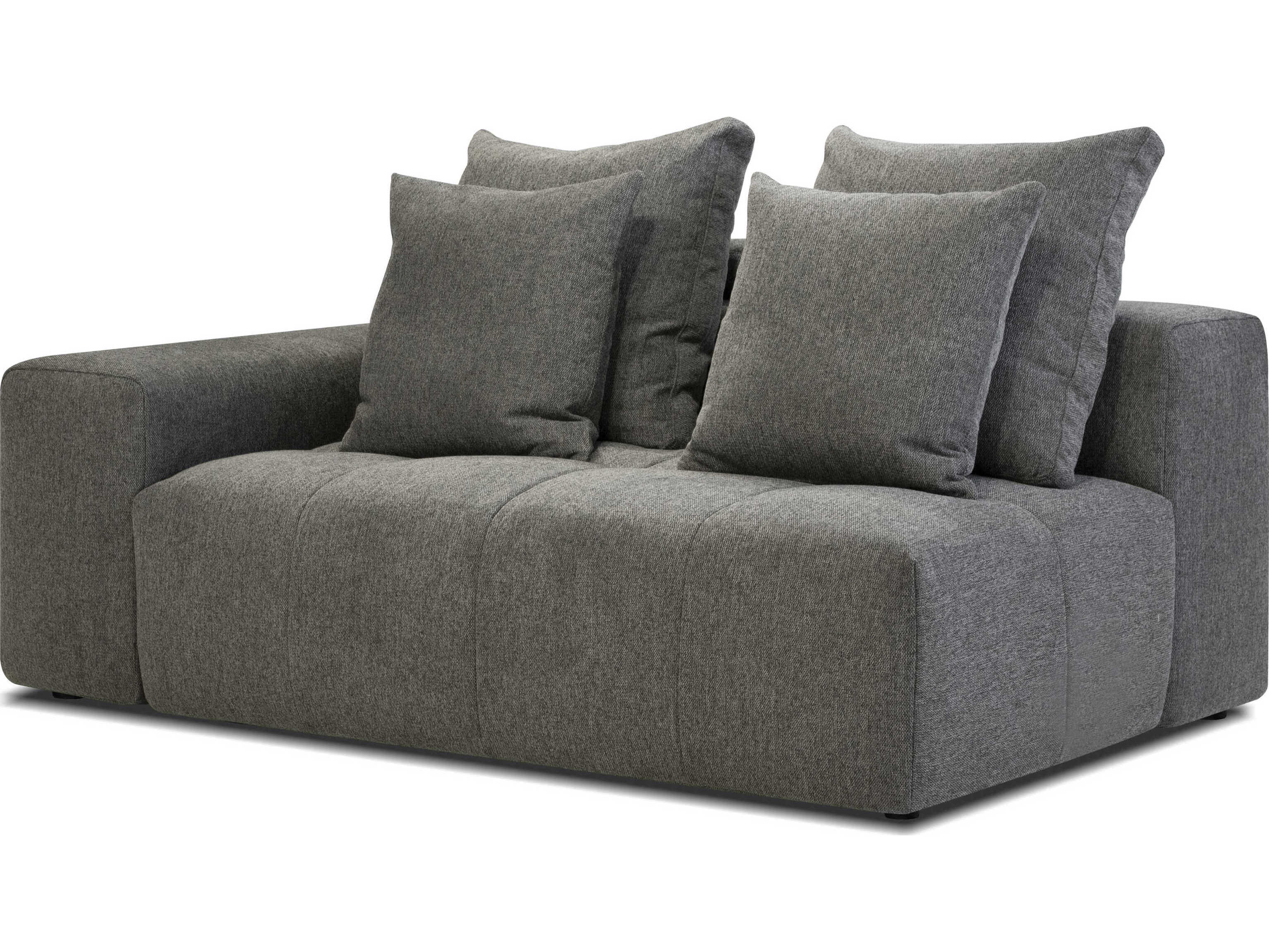 Mobital Mallow Smoke Gray Upholstered Loveseat