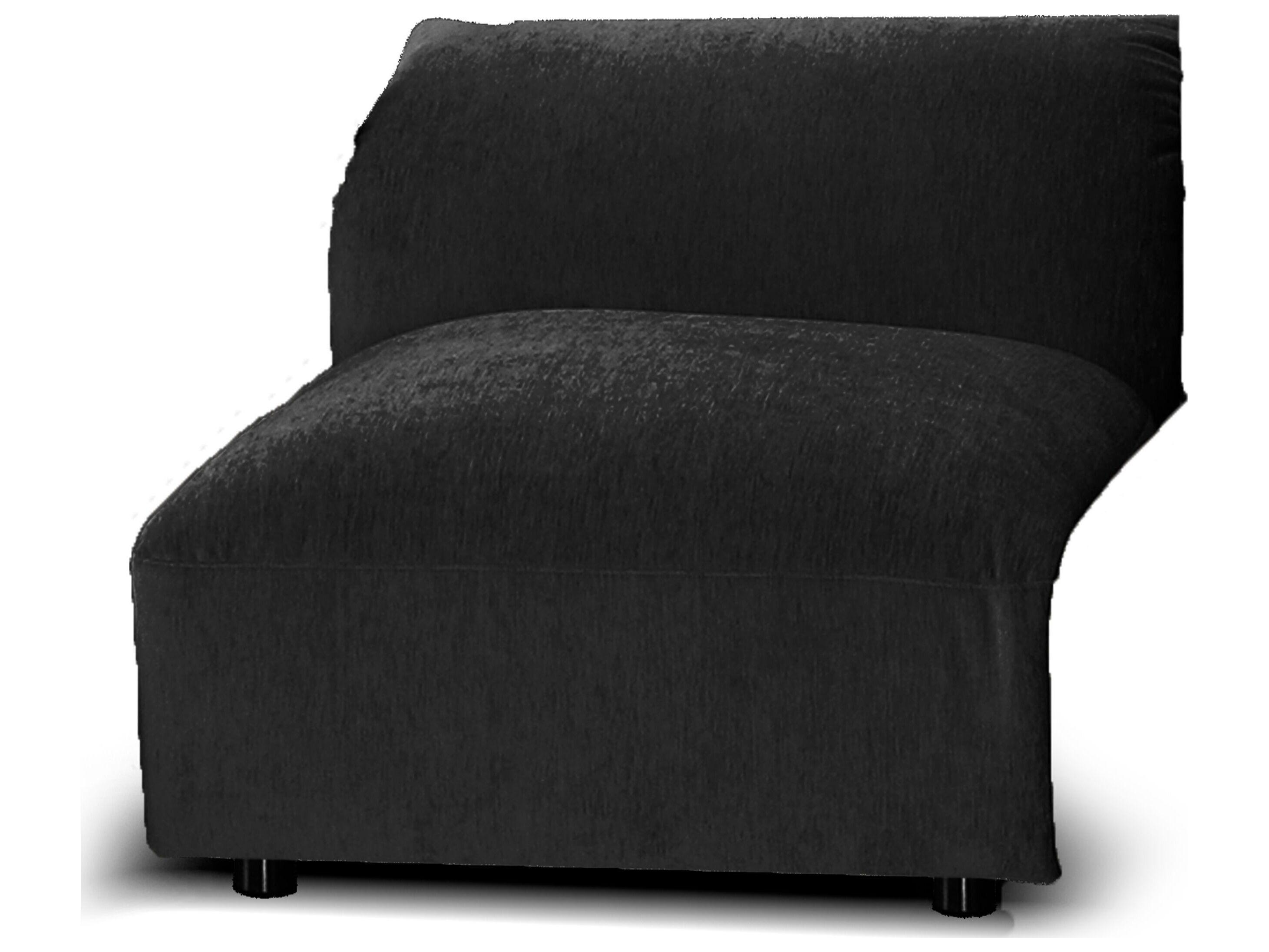 Mobital Tobago Black Upholstered Sectional Sofa