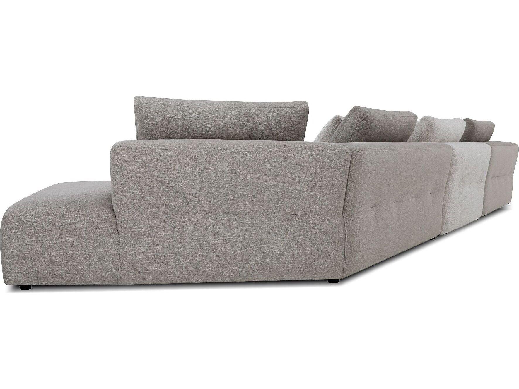 Mobital Como Beige Upholstered Sectional Sofa
