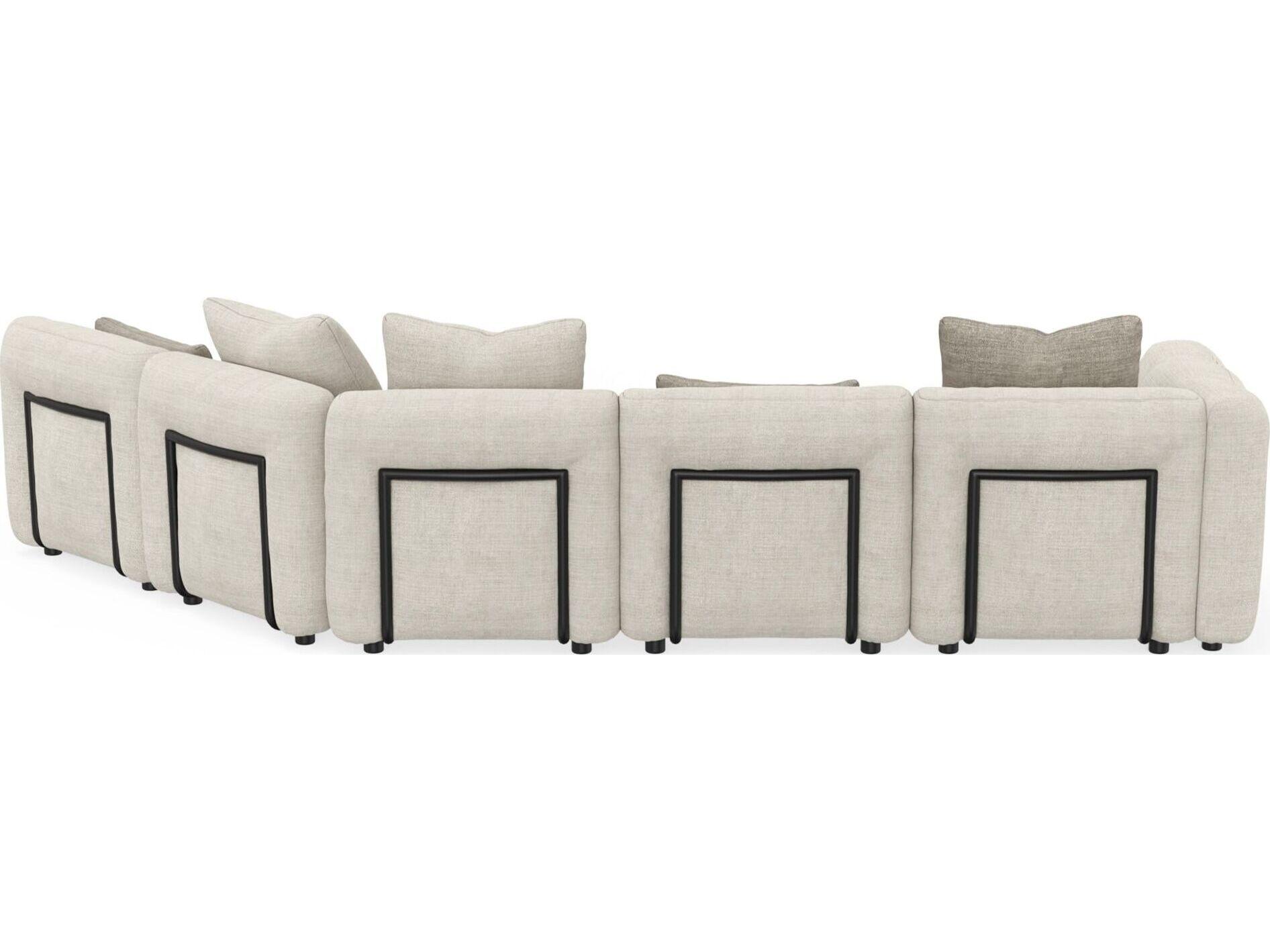 Mobital Maarten Gray Upholstered Sectional Sofa