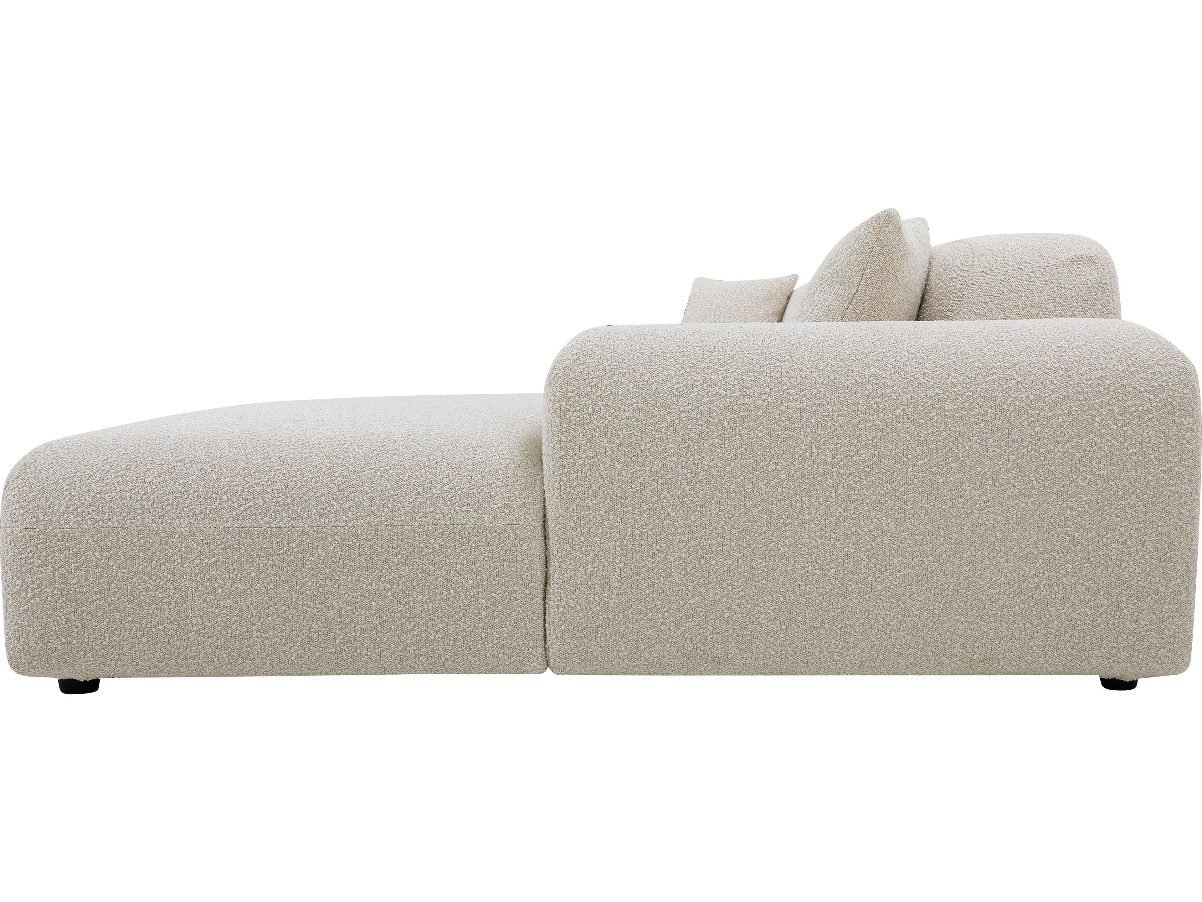 Mobital Arcos Tortilla Bouclé Upholstered Sectional Sofa