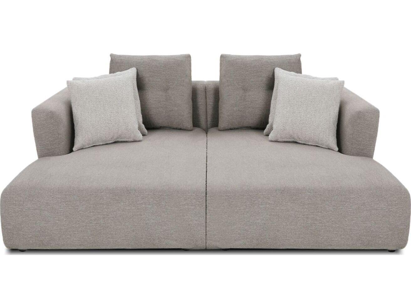 Mobital Como Beige Upholstered Chaise