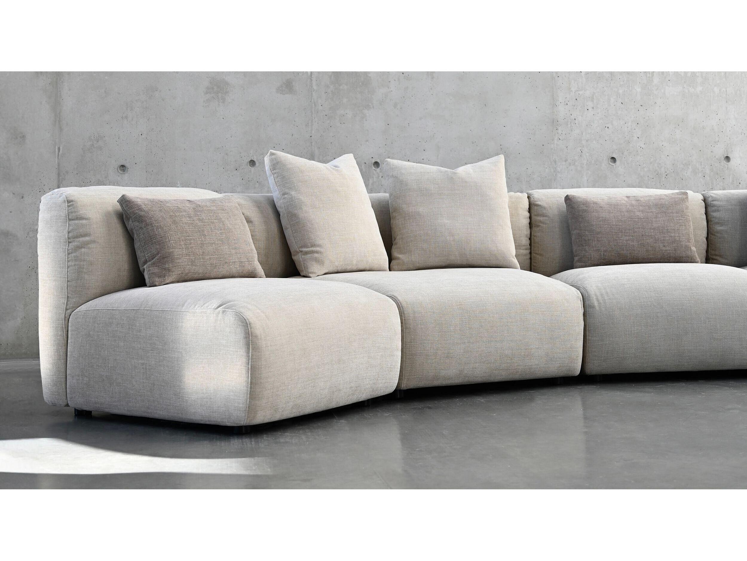 Mobital Maarten Gray Upholstered Sectional Sofa