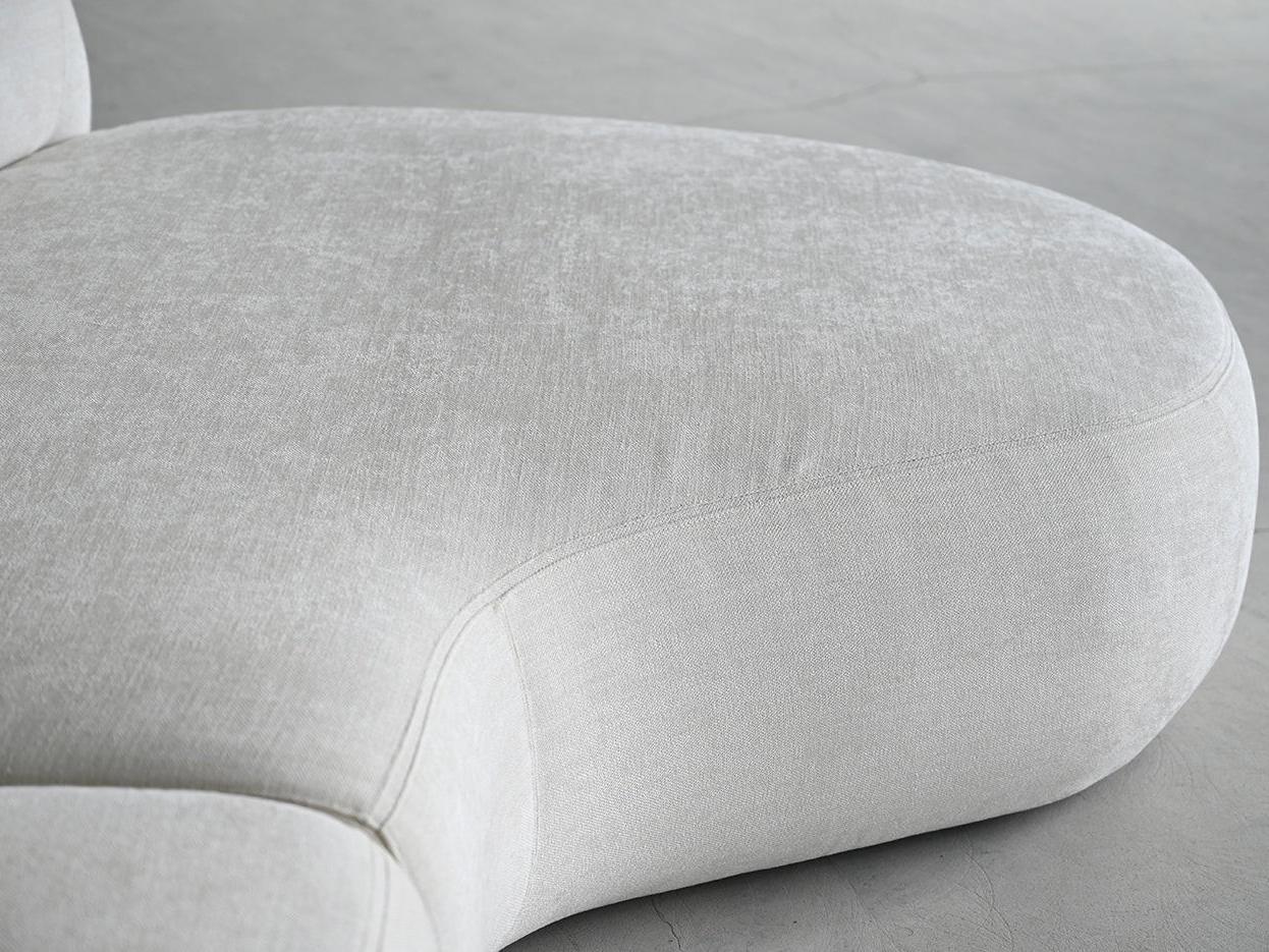 Mobital Moritz White Upholstered Sectional Sofa