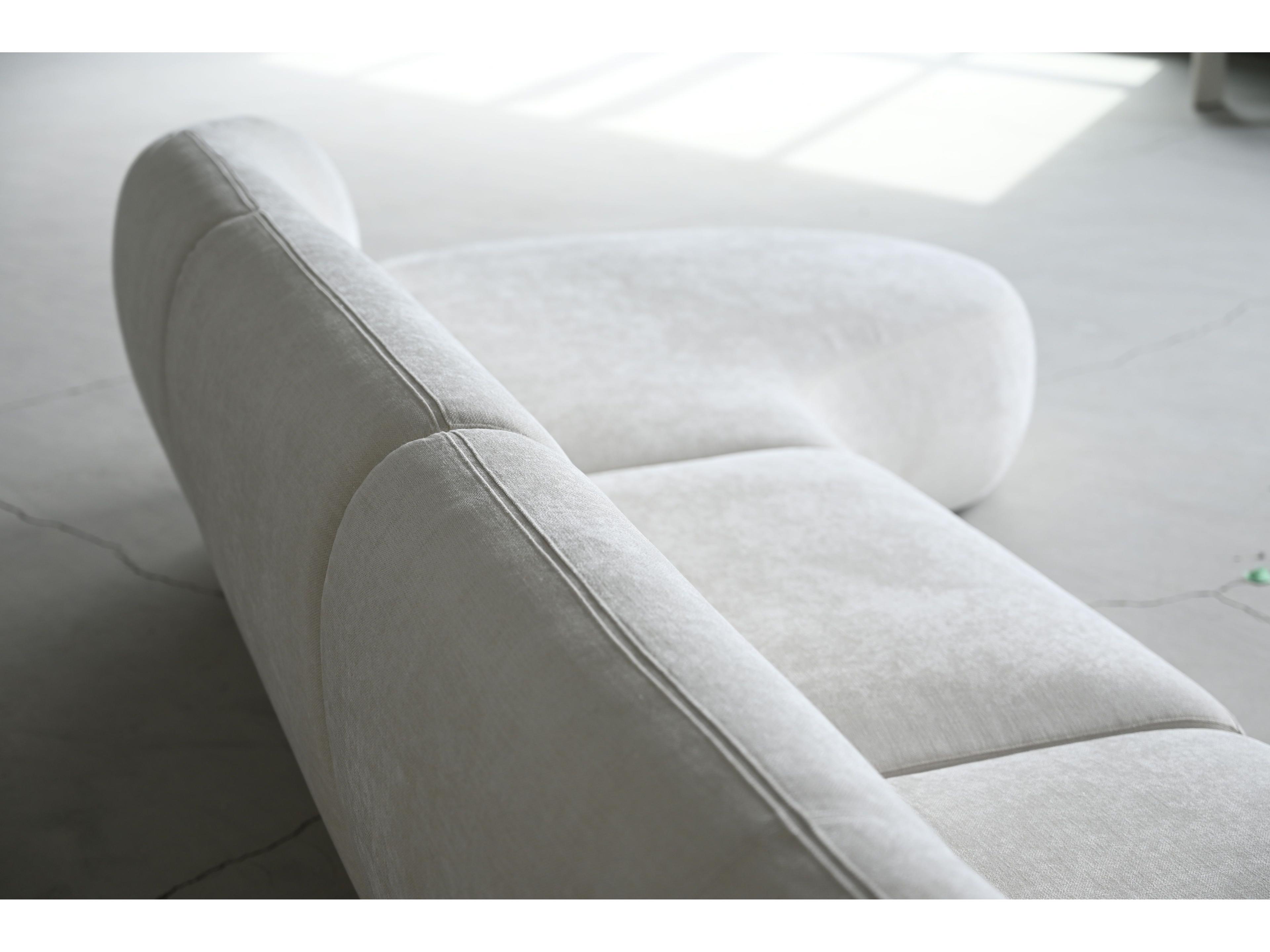 Mobital Moritz White Upholstered Sectional Sofa