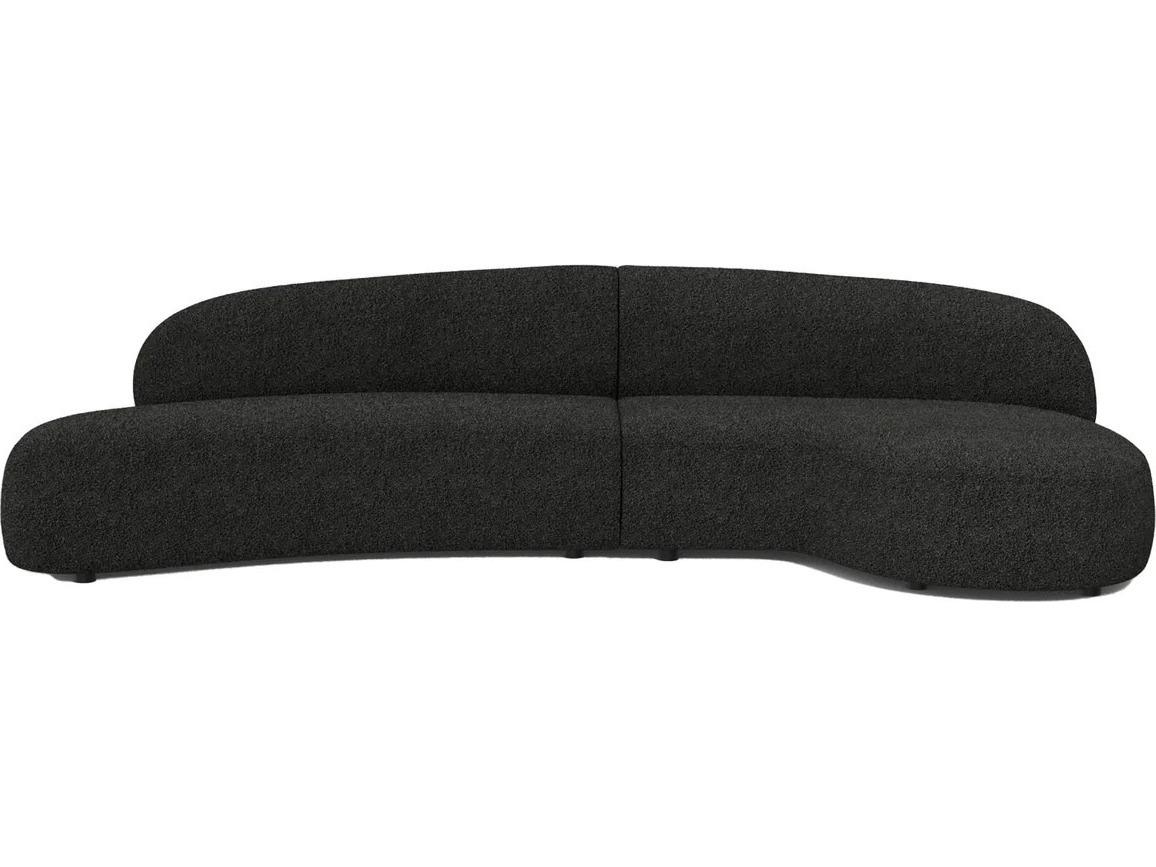 Mobital Moritz Gray Upholstered Sectional Sofa