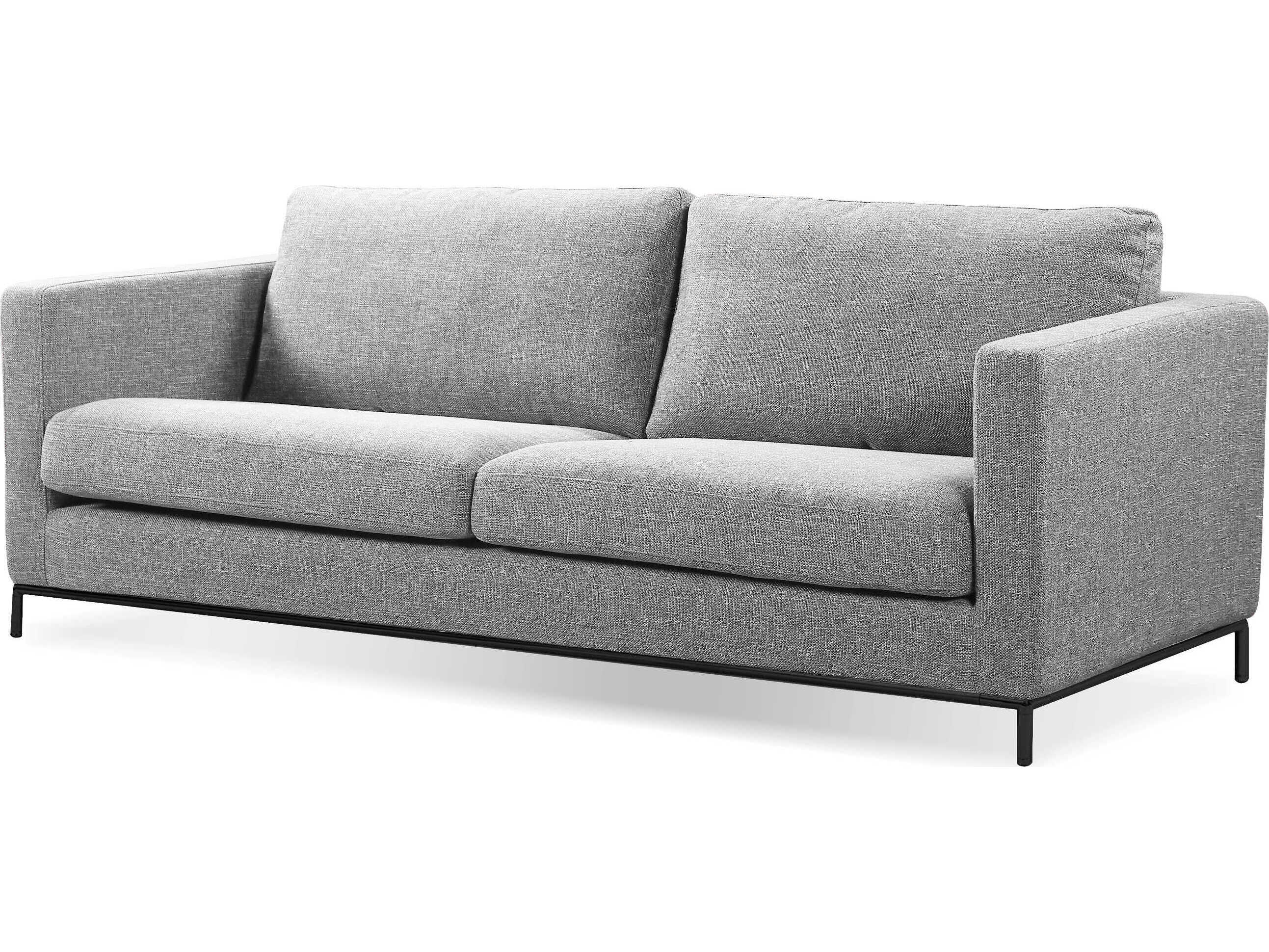 Mobital Babi Heather Grey Chenille Upholstered Sofa