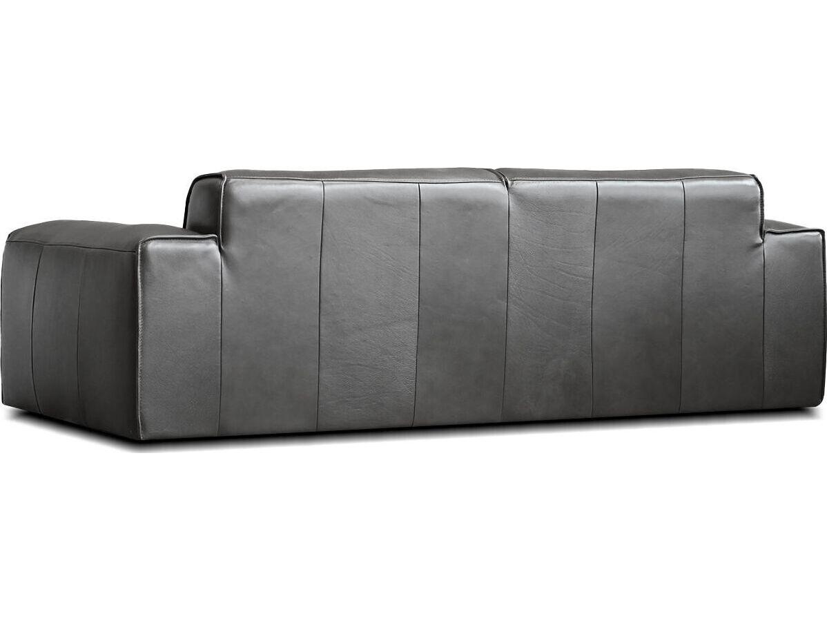 Mobital Boone Gray Leather Sofa