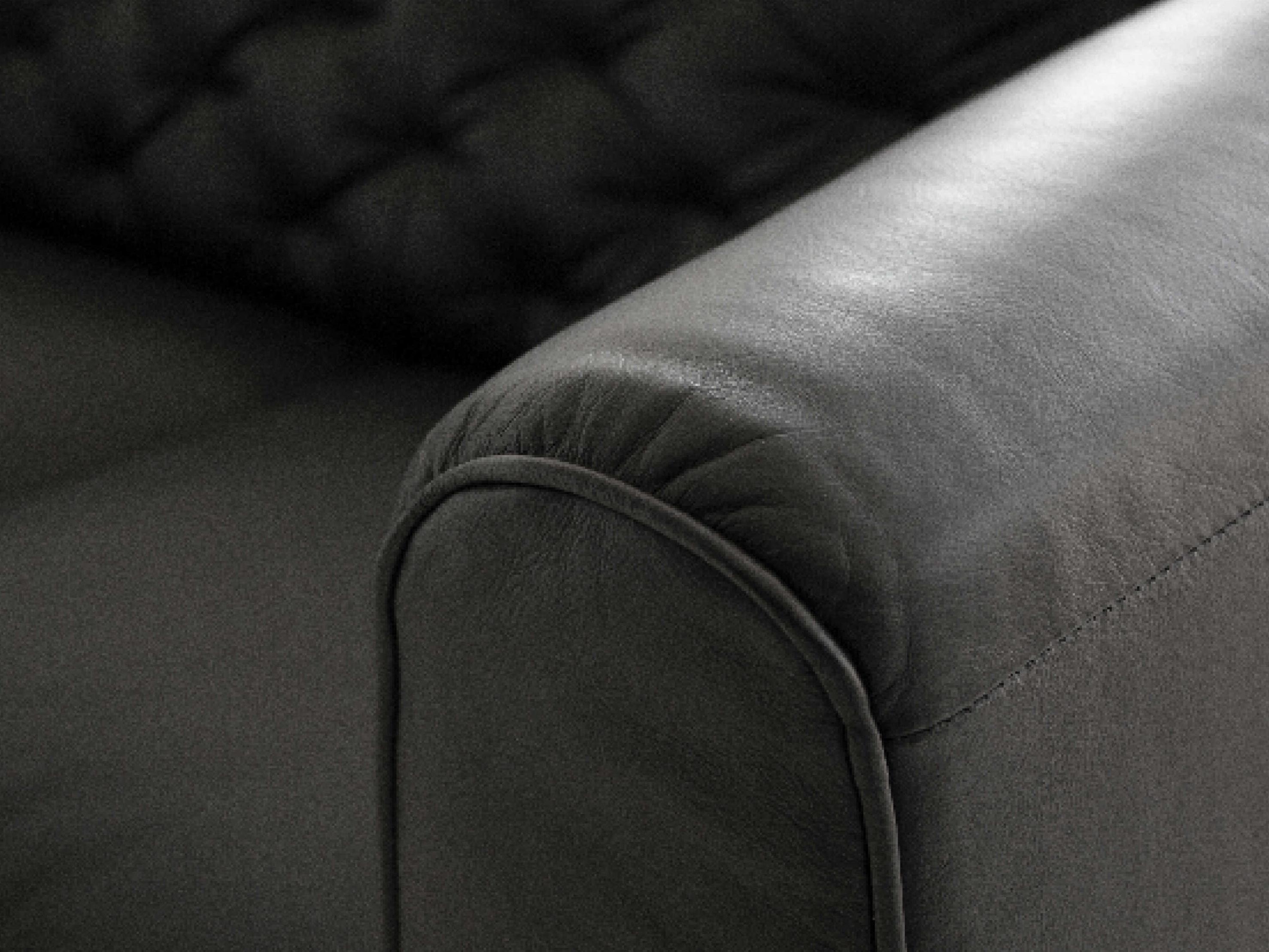 Mobital Dalton Antique Black Leather Sofa