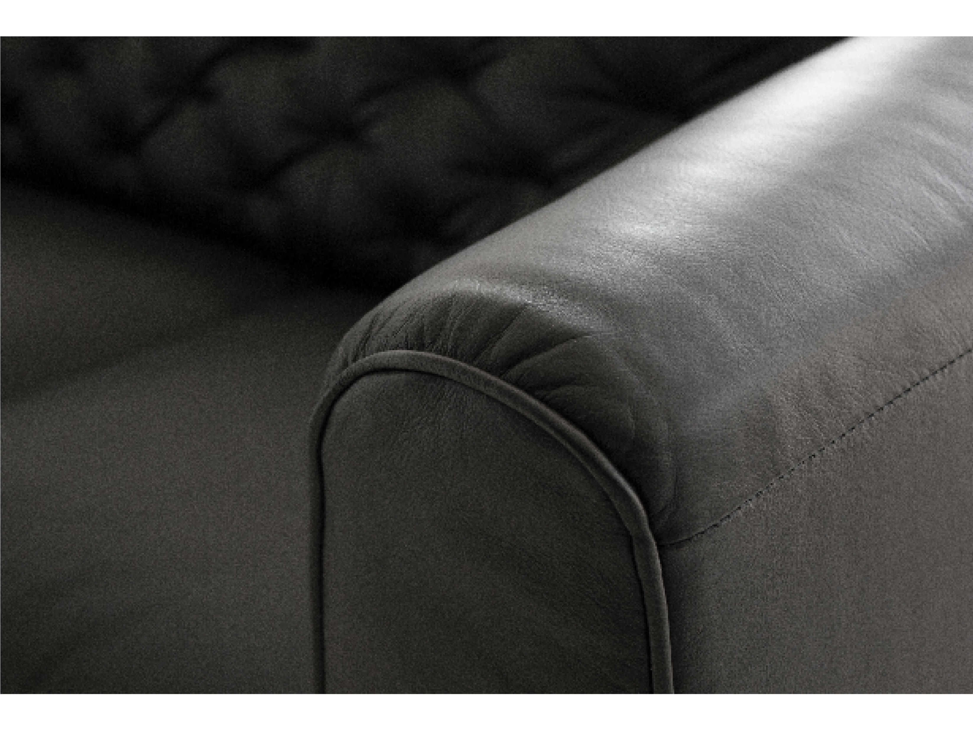 Mobital Dalton Antique Black Leather Sofa