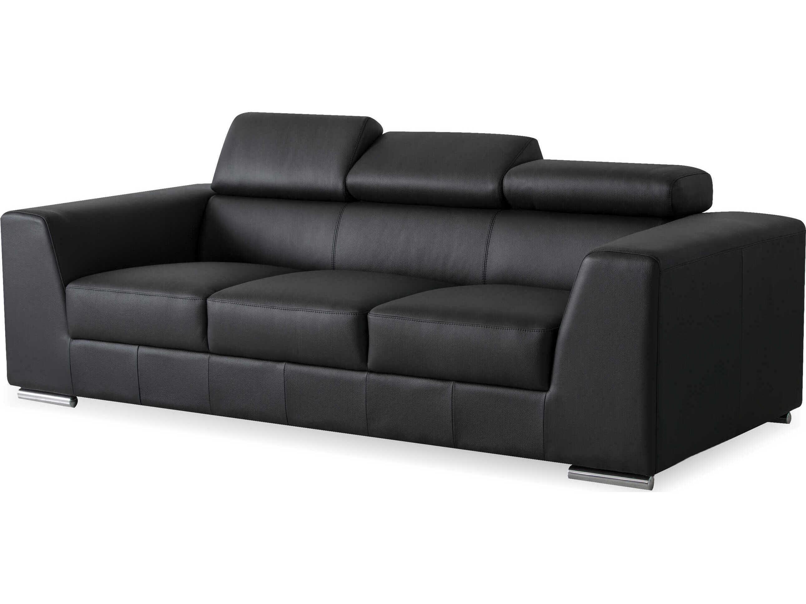 Mobital Icon Black Leather Sofa