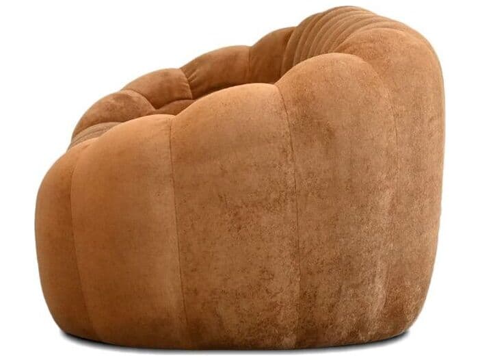 Mobital Puffin Toffee Chenille Fabric Brown Upholstered Sofa