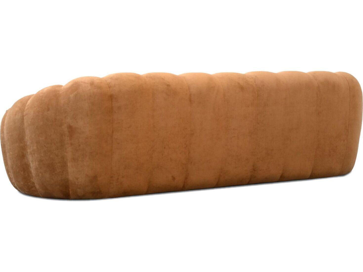 Mobital Puffin Toffee Chenille Fabric Brown Upholstered Sofa