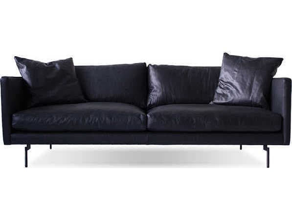 Mobital Tux Black Leather Sofa