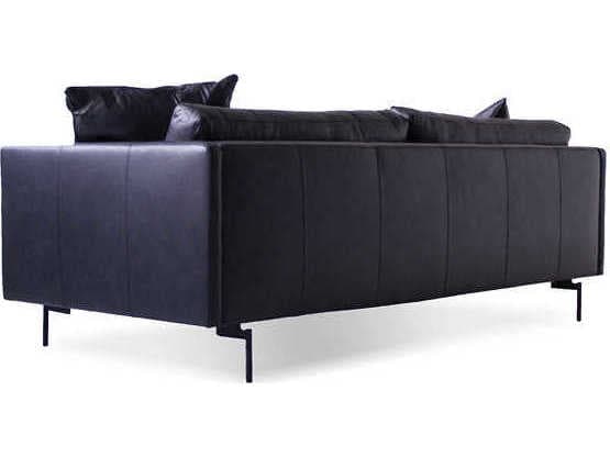 Mobital Tux Black Leather Sofa