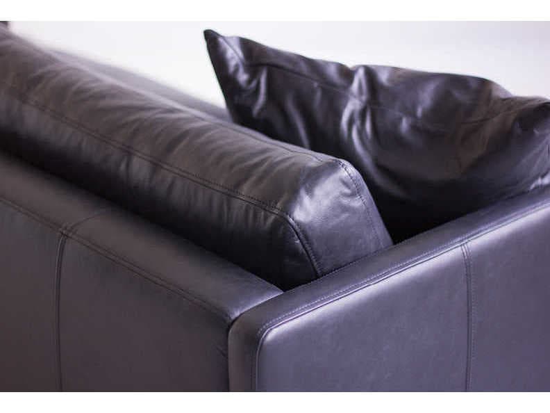Mobital Tux Black Leather Sofa