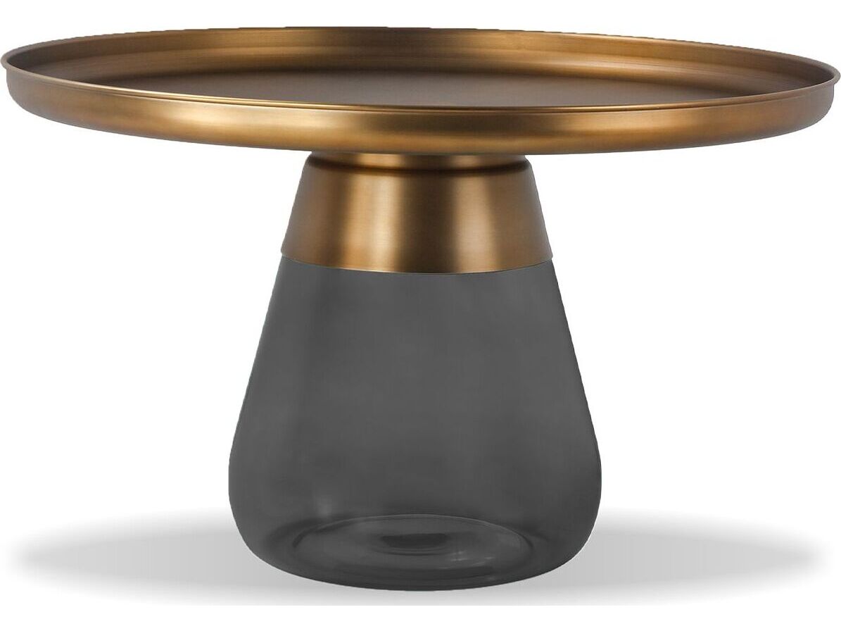 Mobital Duverre Round Metal Brass Aluminum Coffee Table