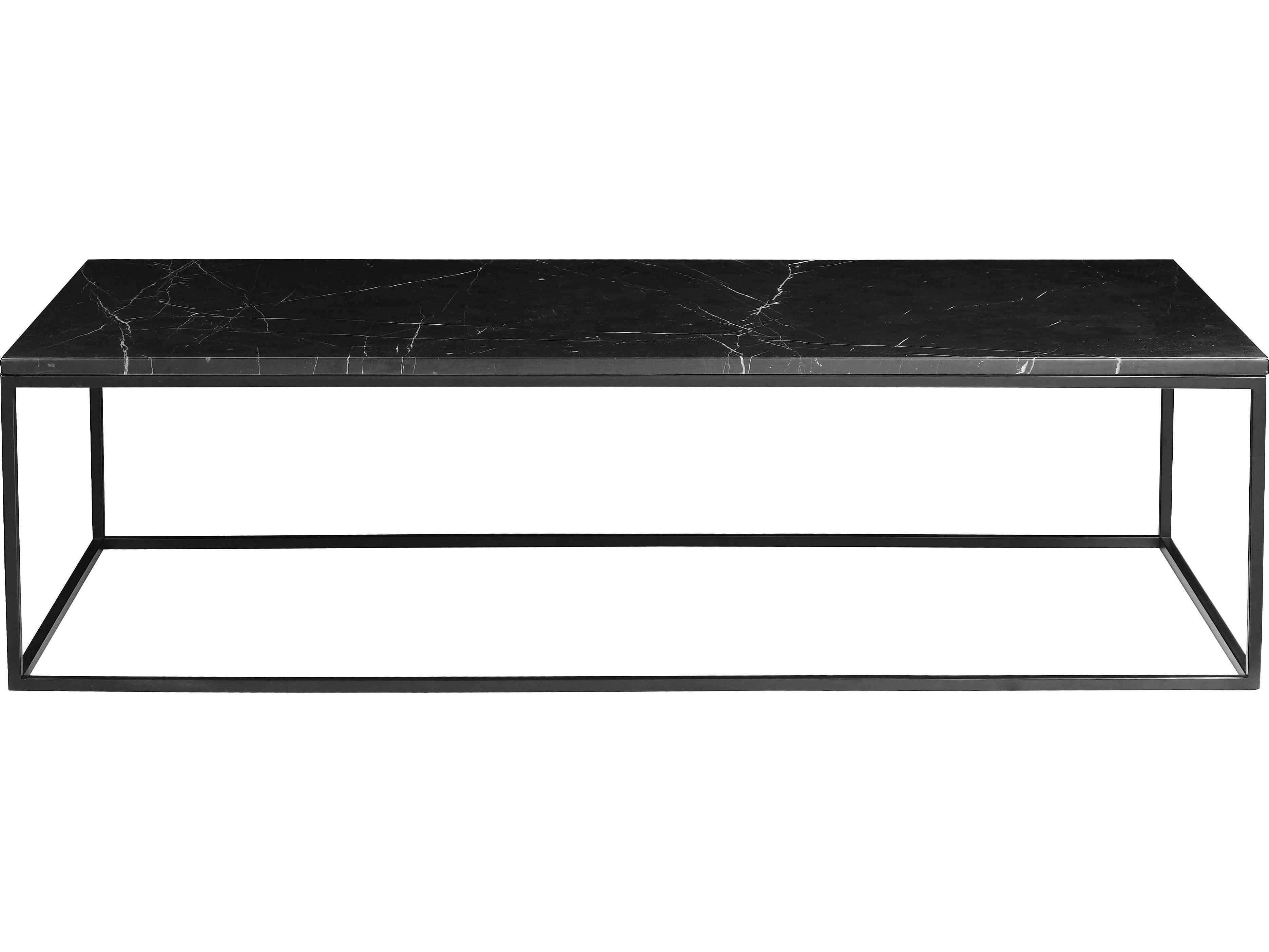 Mobital Onix Rectangular Marble Black Coffee Table