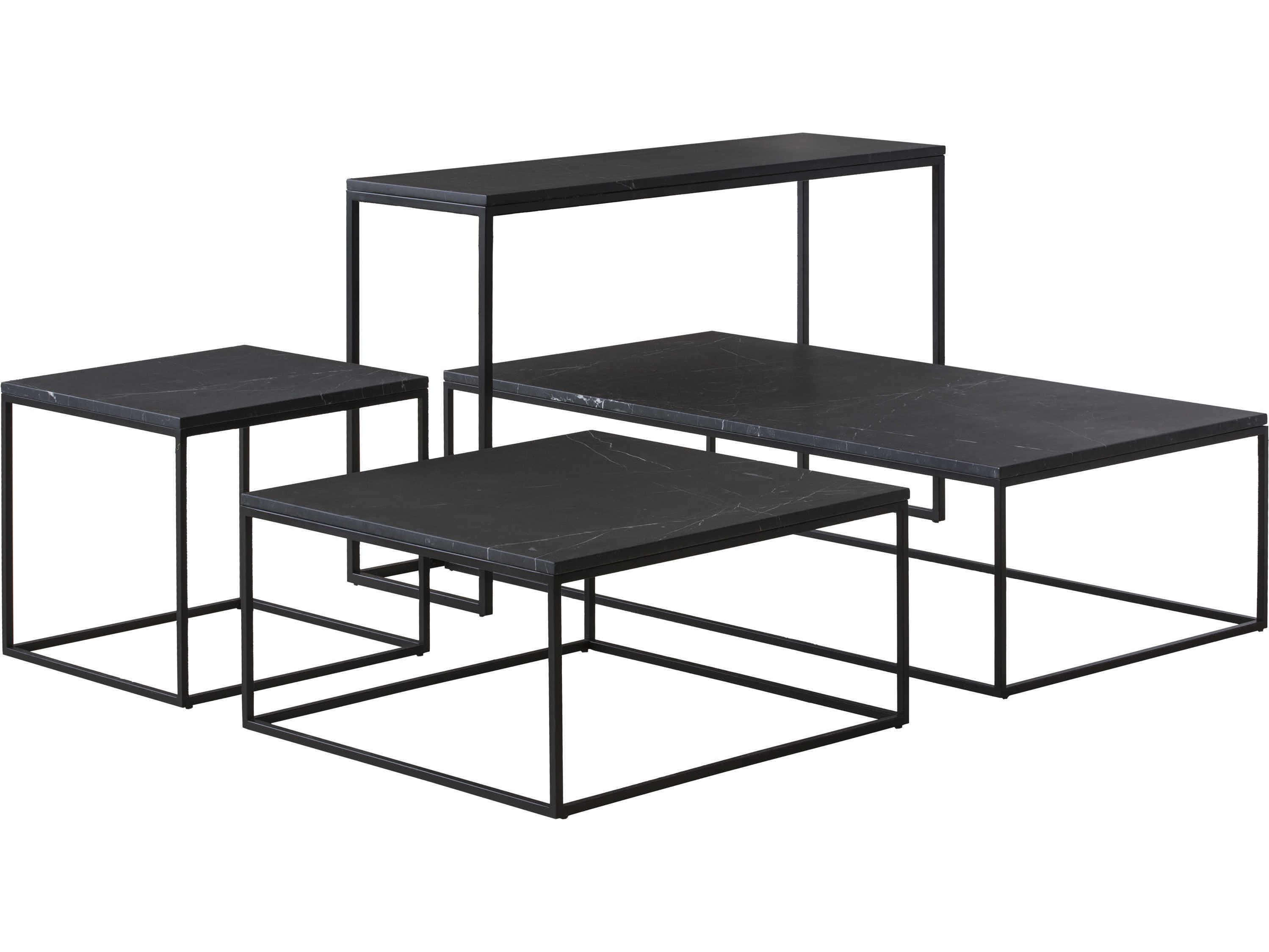 Mobital Onix Rectangular Marble Black Coffee Table