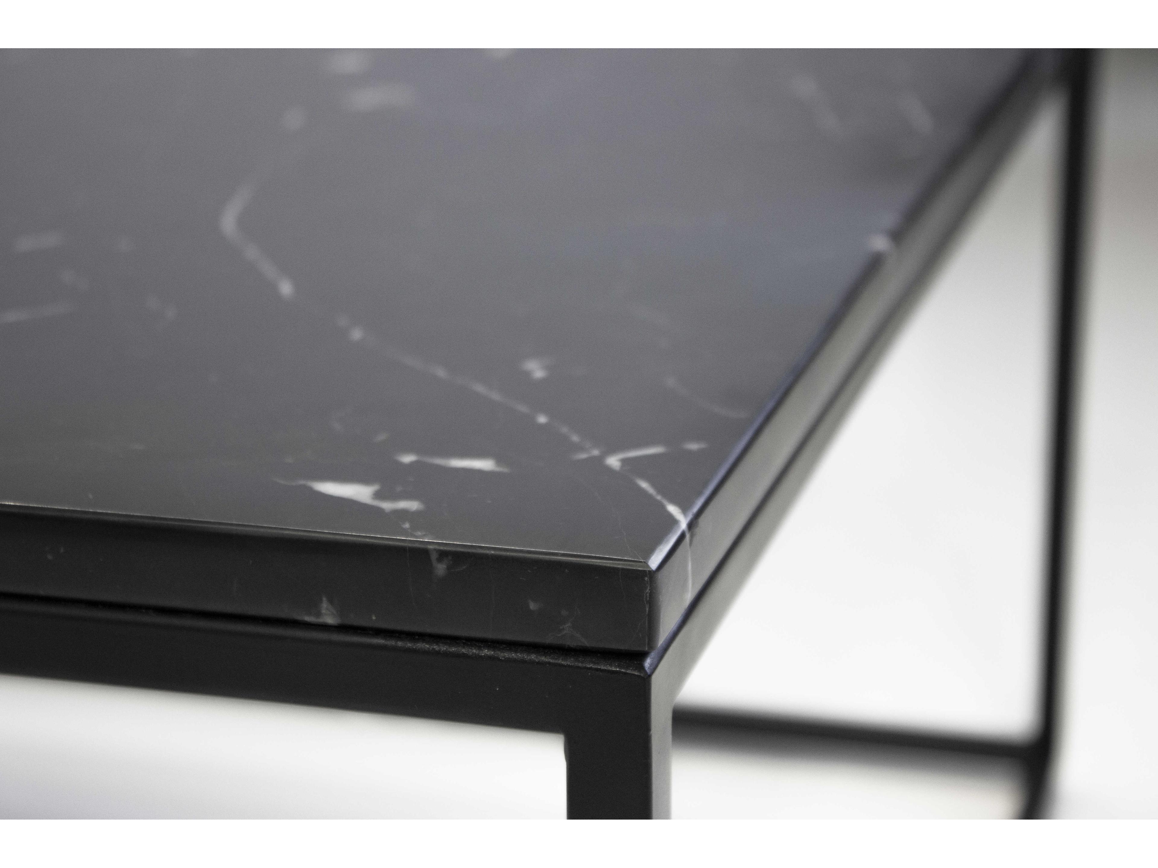 Mobital Onix Rectangular Marble Black Coffee Table