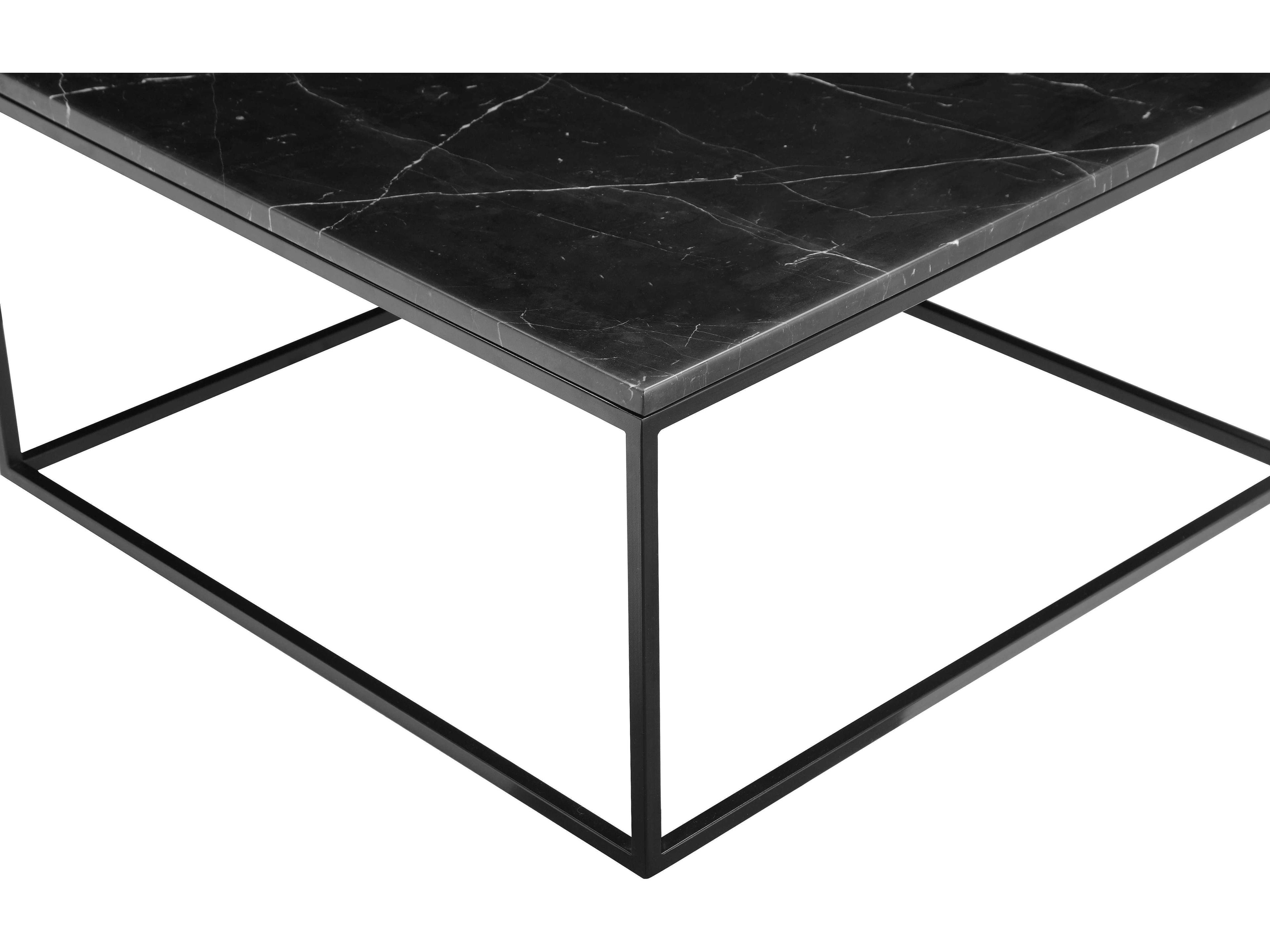 Mobital Onix Rectangular Marble Black Coffee Table