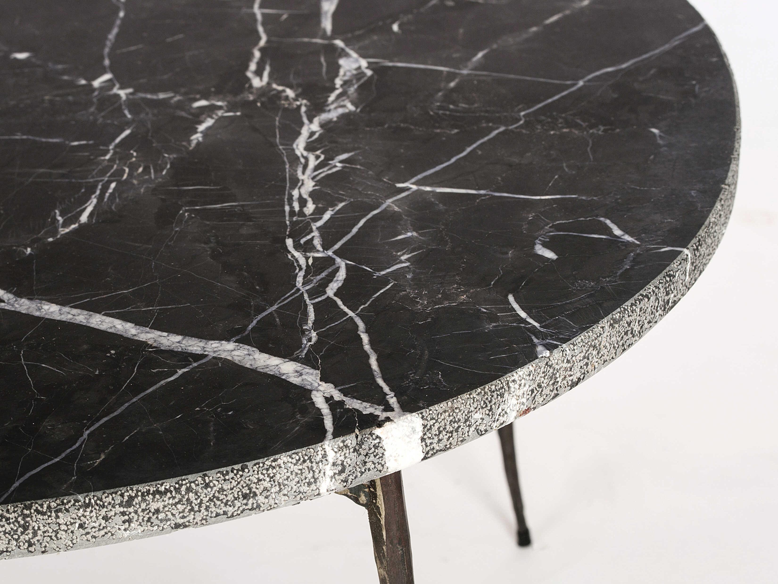 Mobital Tuk Oval Marble Black Coffee Table