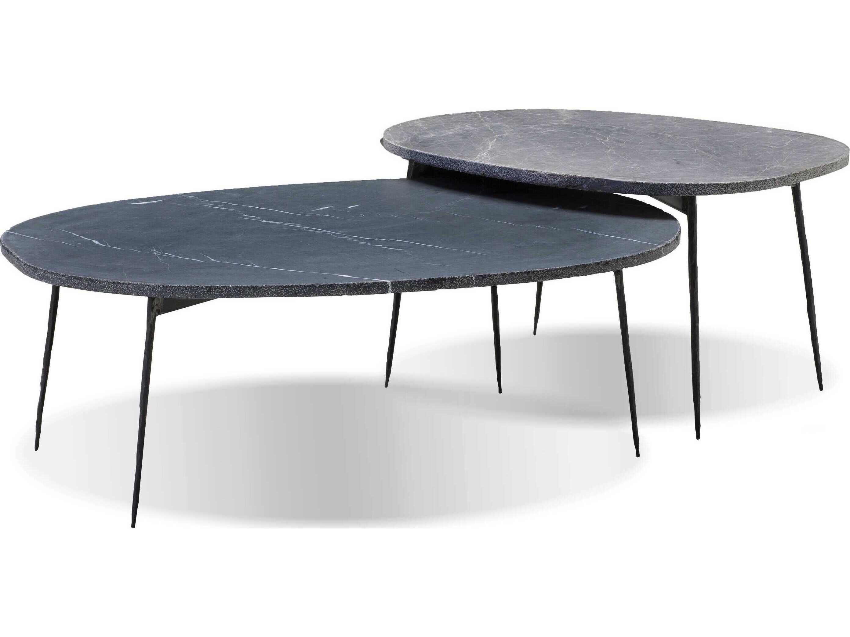 Mobital Tuk Oval Marble Grey Coffee Table