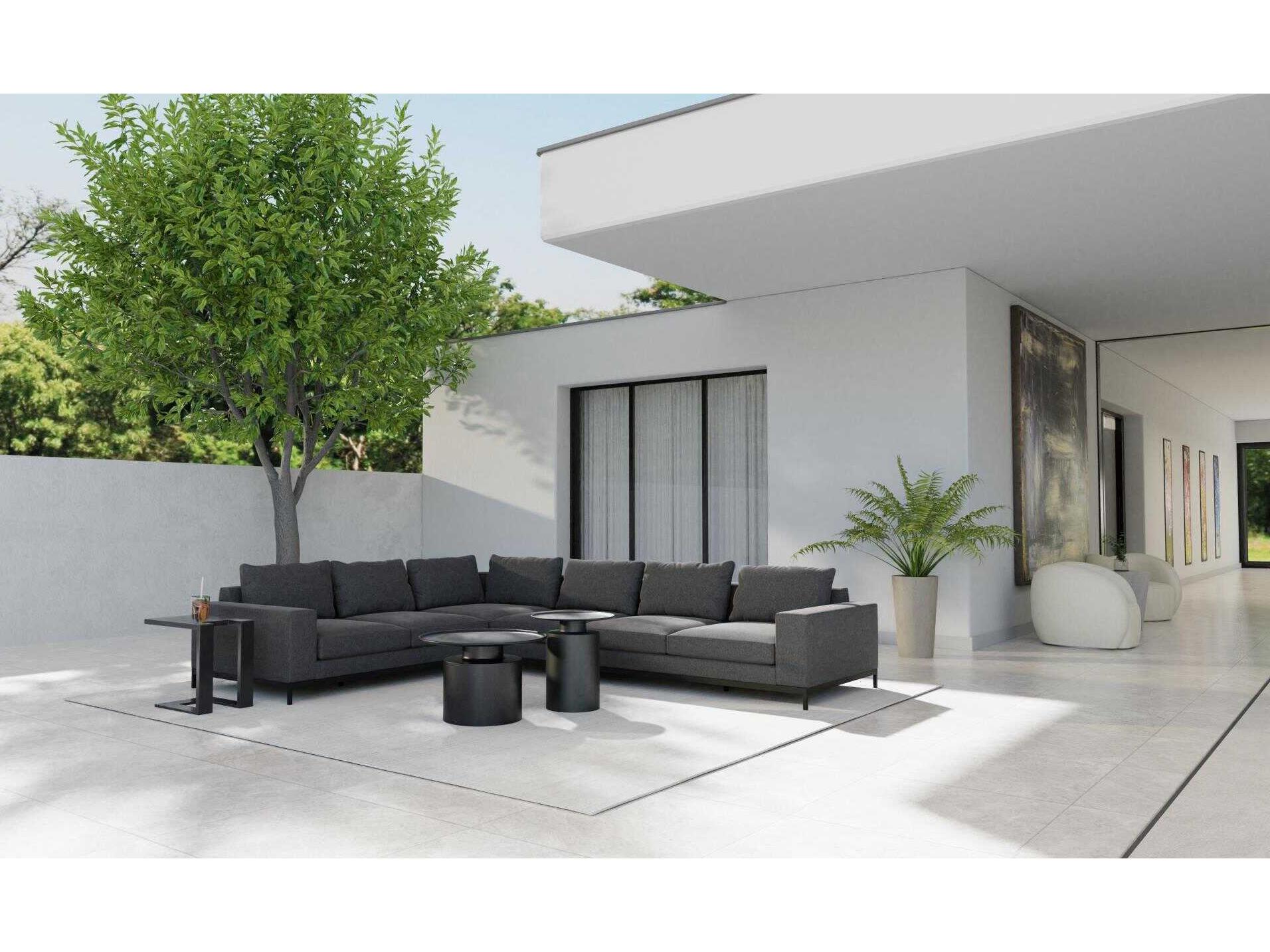 Mobital Ambleside Rectangular Metal Black End Table