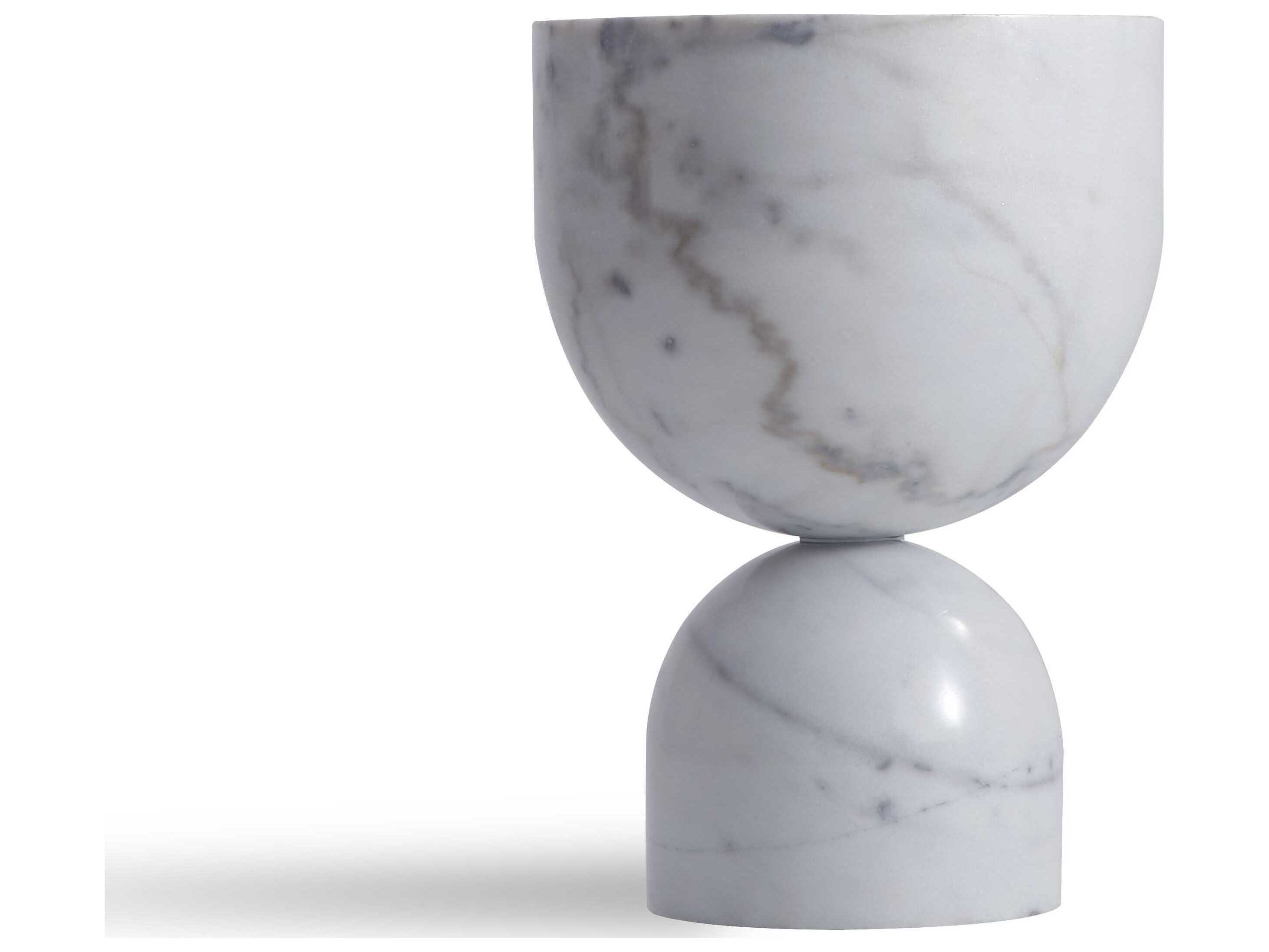 Mobital Apothecary Round Marble White End Table