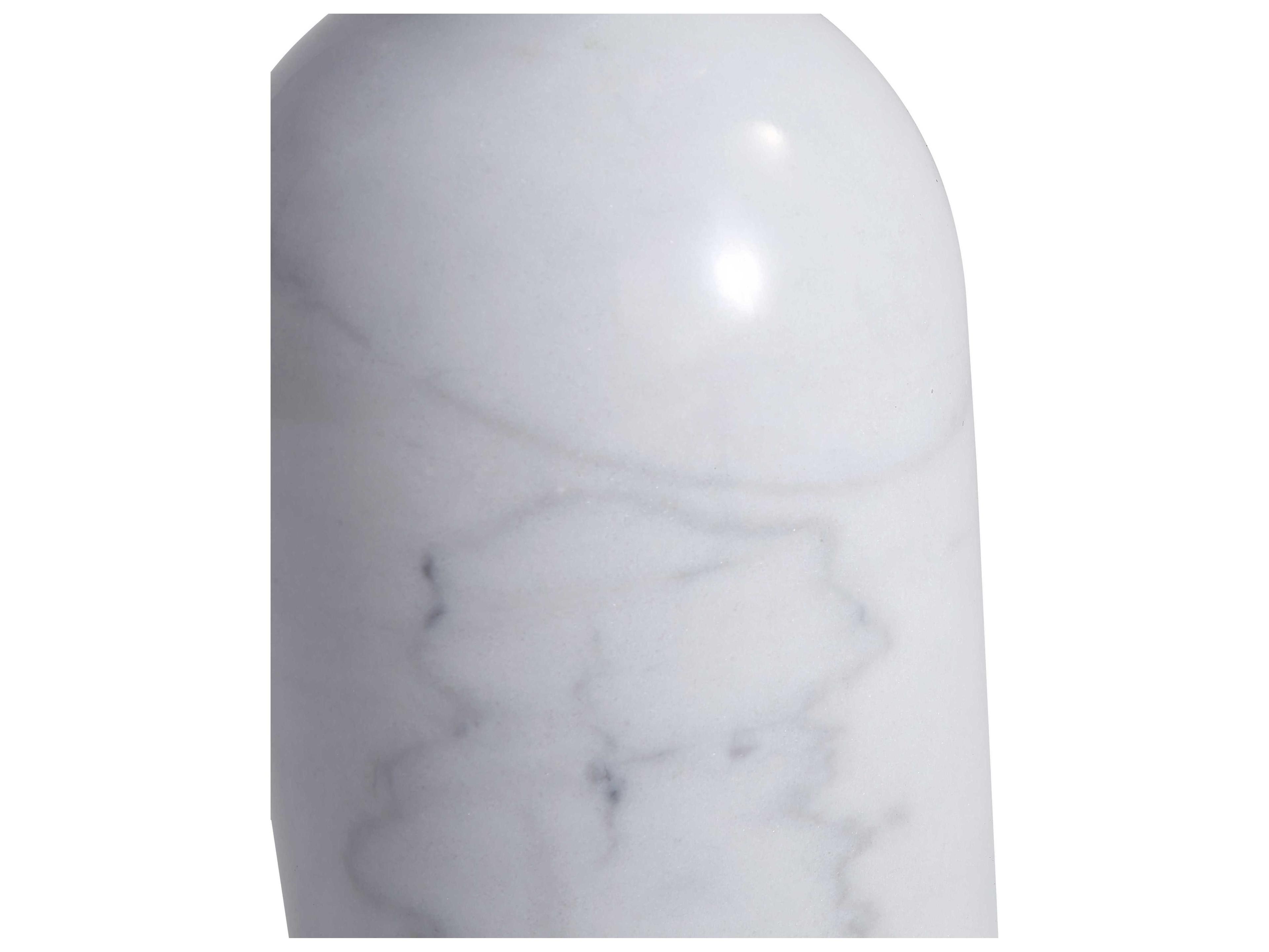 Mobital Apothecary Round Marble White End Table