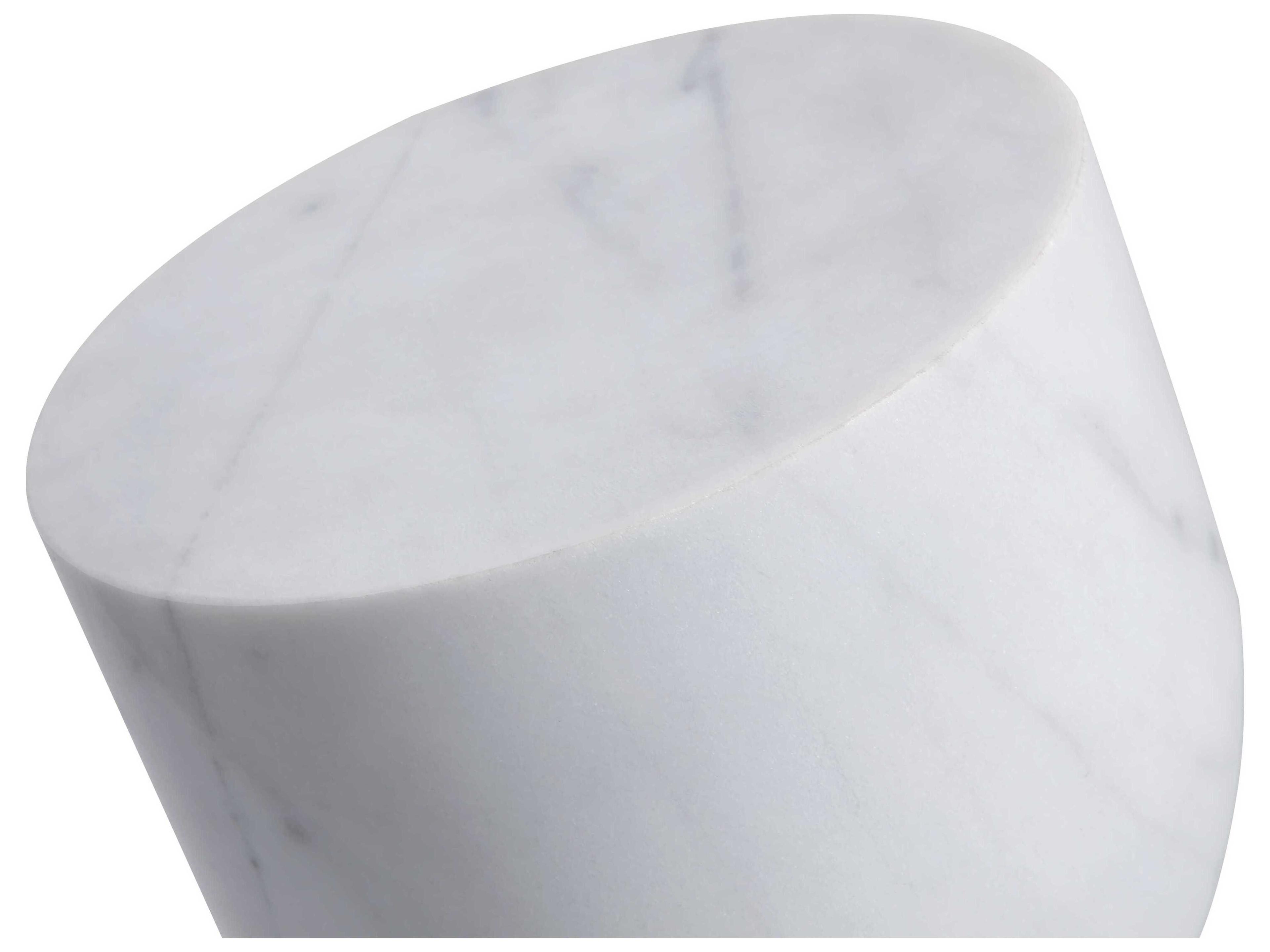 Mobital Apothecary Round Marble White End Table