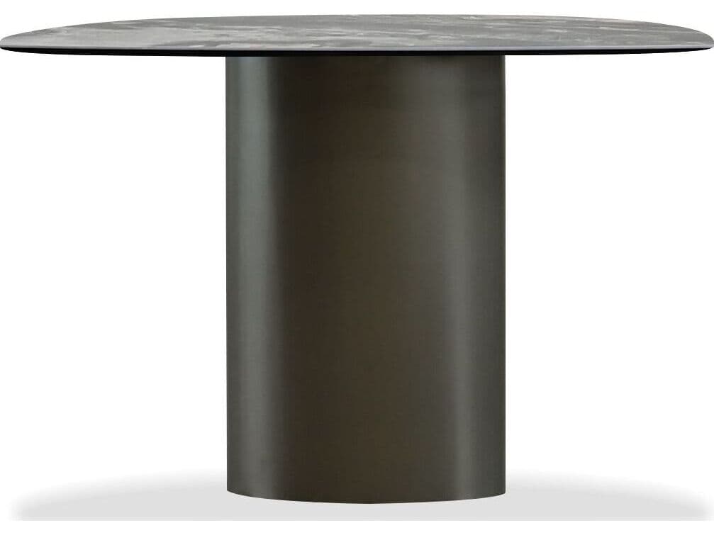 Mobital Argon Rectangular Fantasia Marrone Metallo Ceramic Top End Table
